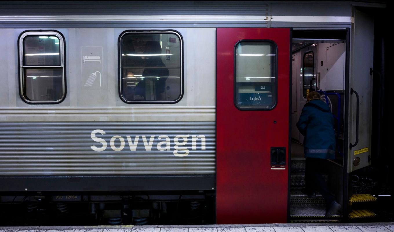 SJ har fått nya böter för brister på nattågen till norra Sverige. Arkivbild. Foto: Henrik Montgomery/TT