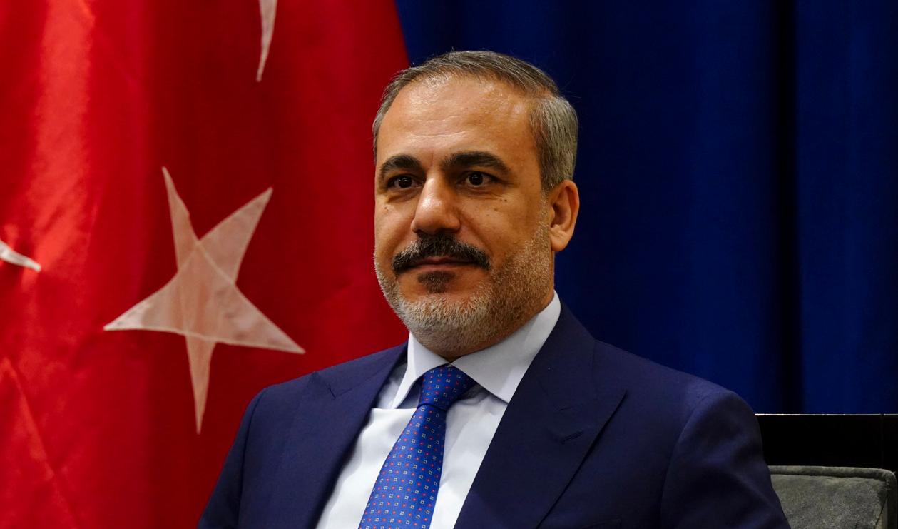Turkiets utrikesminister Hakan Fidan. Arkivbild. Foto: Bing Guan/Pool via AP/TT