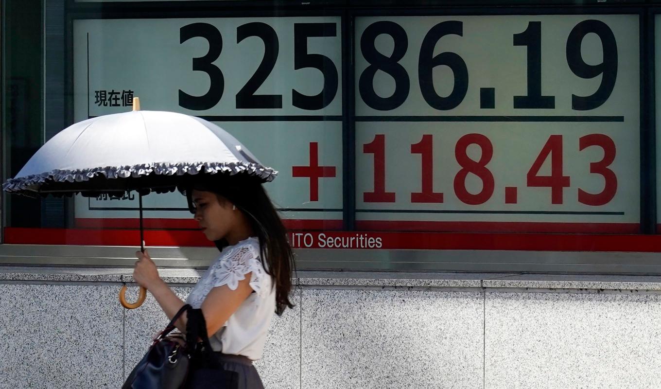 Tokyo-börsen steg något. Arkivbild. Foto: Eugene Hoshiko/AP/TT