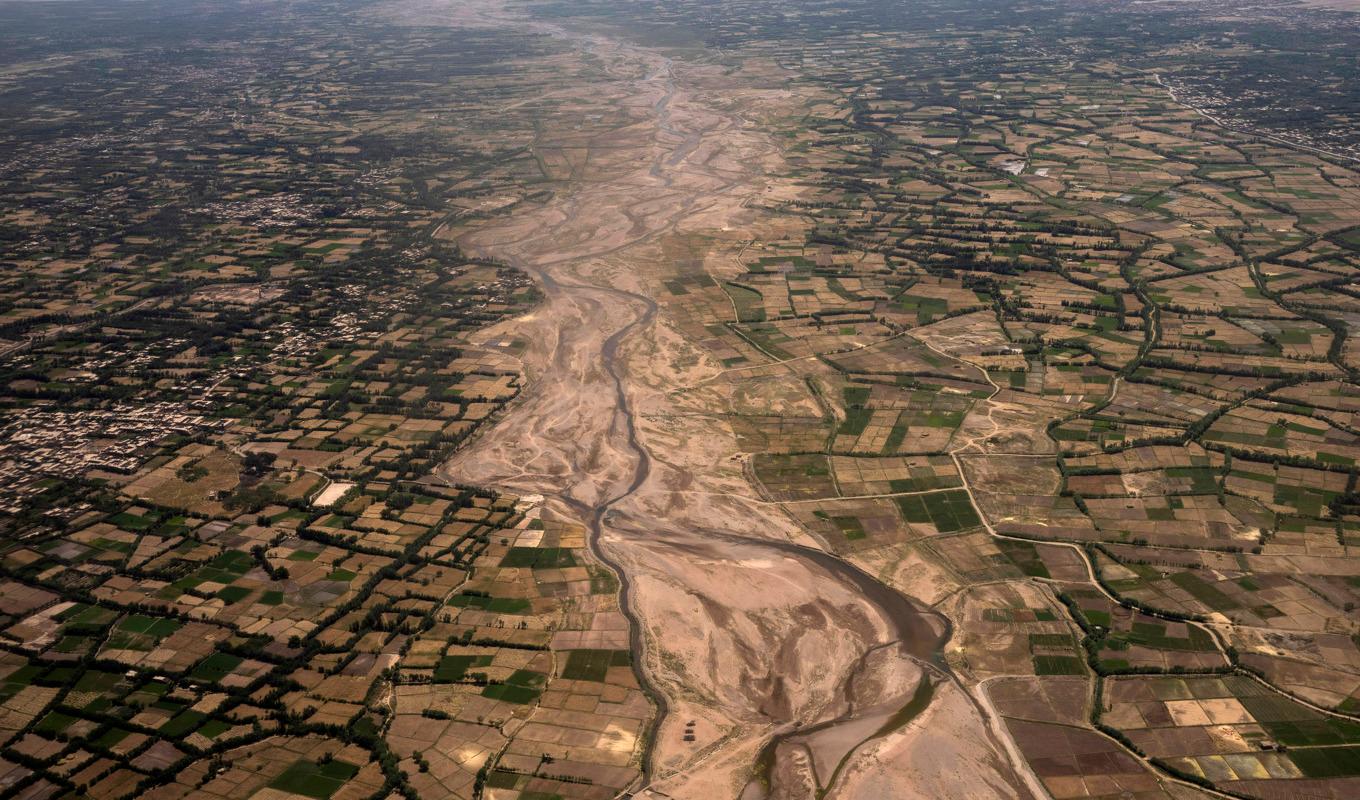 Jordbävningar är inte helt ovanliga i Heratprovinsen i västra Afghanistan. Flygbild från tidigare i år. Foto: Rodrigo Abd/AP/TT