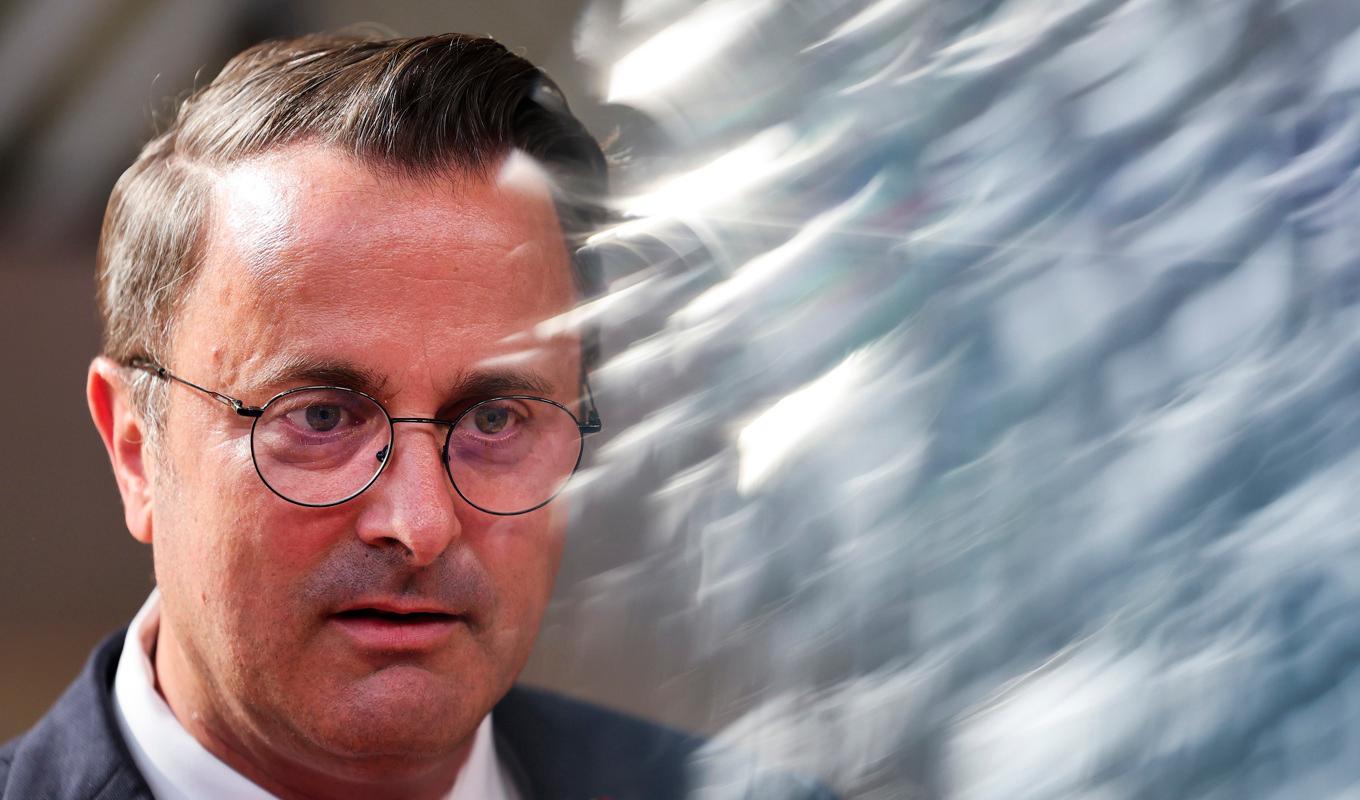 Luxemburgs premiärminister Xavier Bettel riskerar att bli av med sin post, efter nästan tio år som regeringschef. Arkivfoto. Foto: Geert Vanden Wijngaert/AP/TT