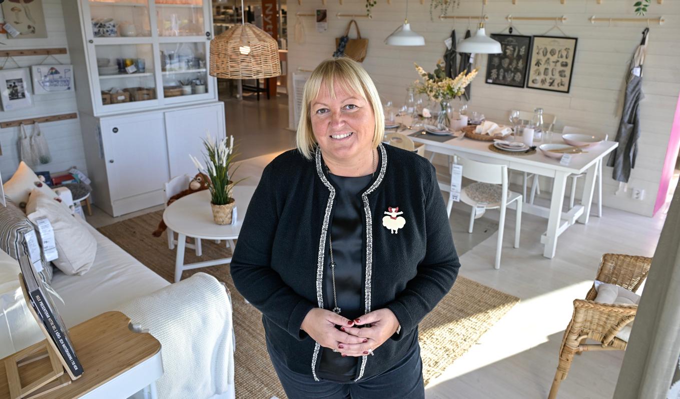 Emily Birkin, landschef för Ikea Sverige i Ikea-varuhuset vid Kungens kurva i Stockholm. Foto: Anders Wiklund/TT