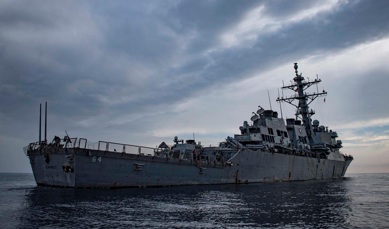 Den amerikanska jagaren USS Carney 2018. Arkivbild. Foto: Ryan U. Kledzik/AP/TT
