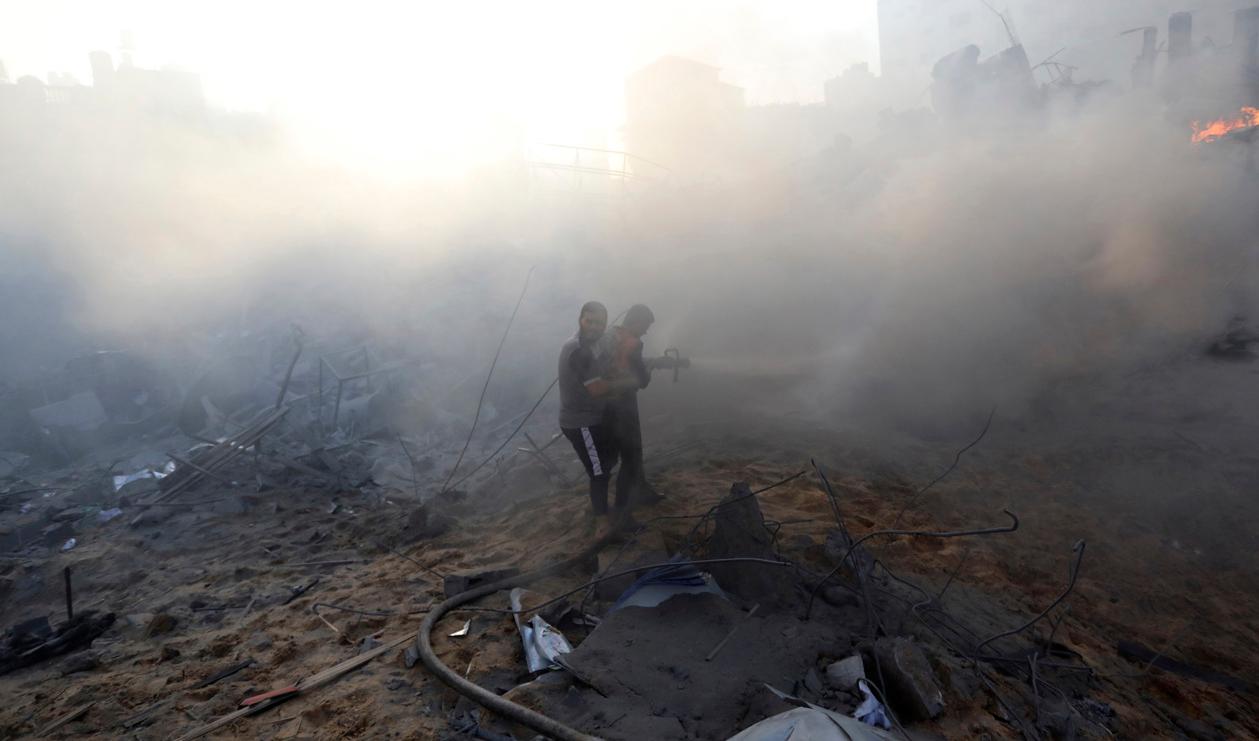 Omkring 350|000 palestinier finns fortfarande kvar i norra Gaza. Arkivbild. Foto: Abed Khaled/AP/TT