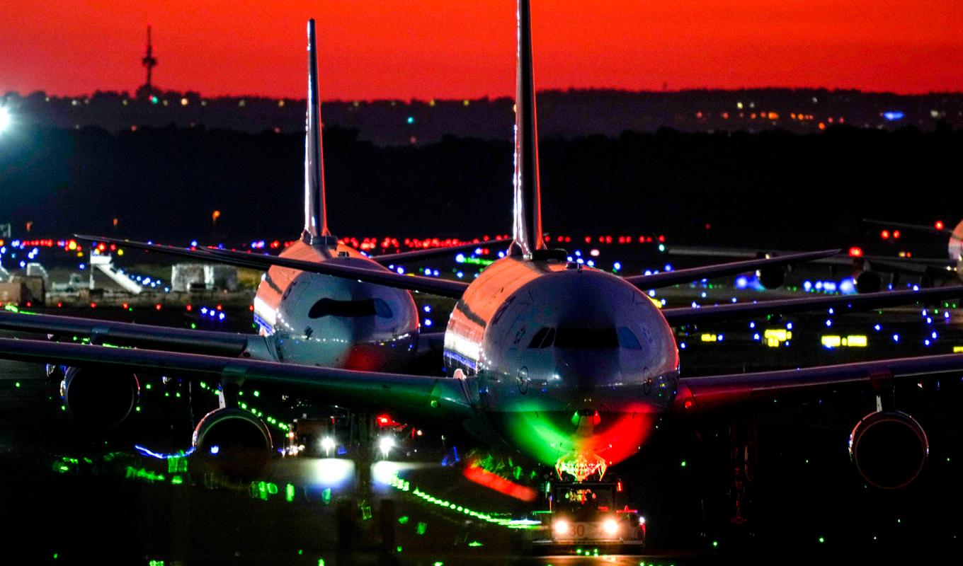 Ryanairplan vid flygplatsen i Frankfurt. Arkivbild. Foto: Michael Probst/AP/TT