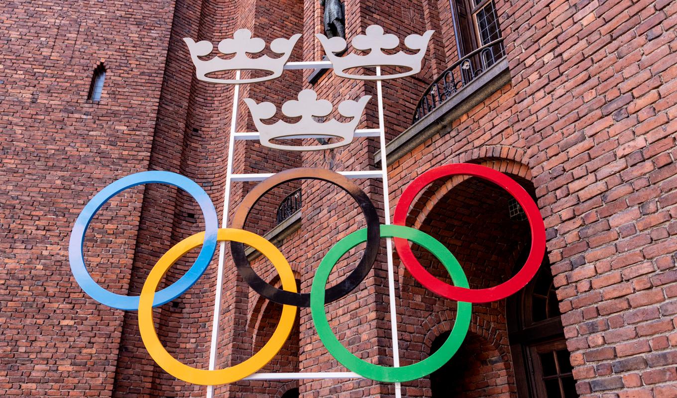 OS-ringarna vid Stockholms stadshus. Arkivbild. Foto: Christine Olsson/AP/TT