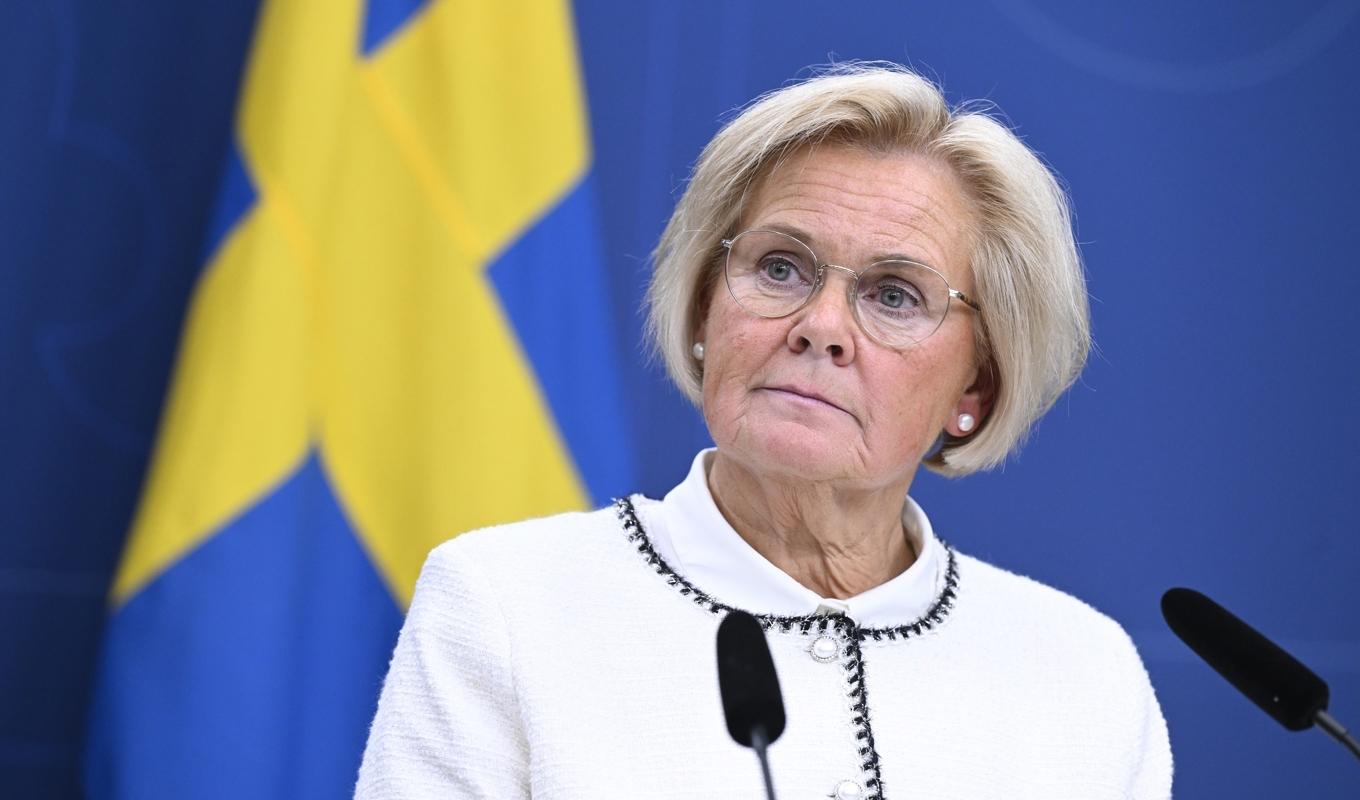 Petra Lundh presenterades som ny rikspolischef under en pressträff den 17 november 2023. Arkivbild. Foto: Jessica Gow/TT
