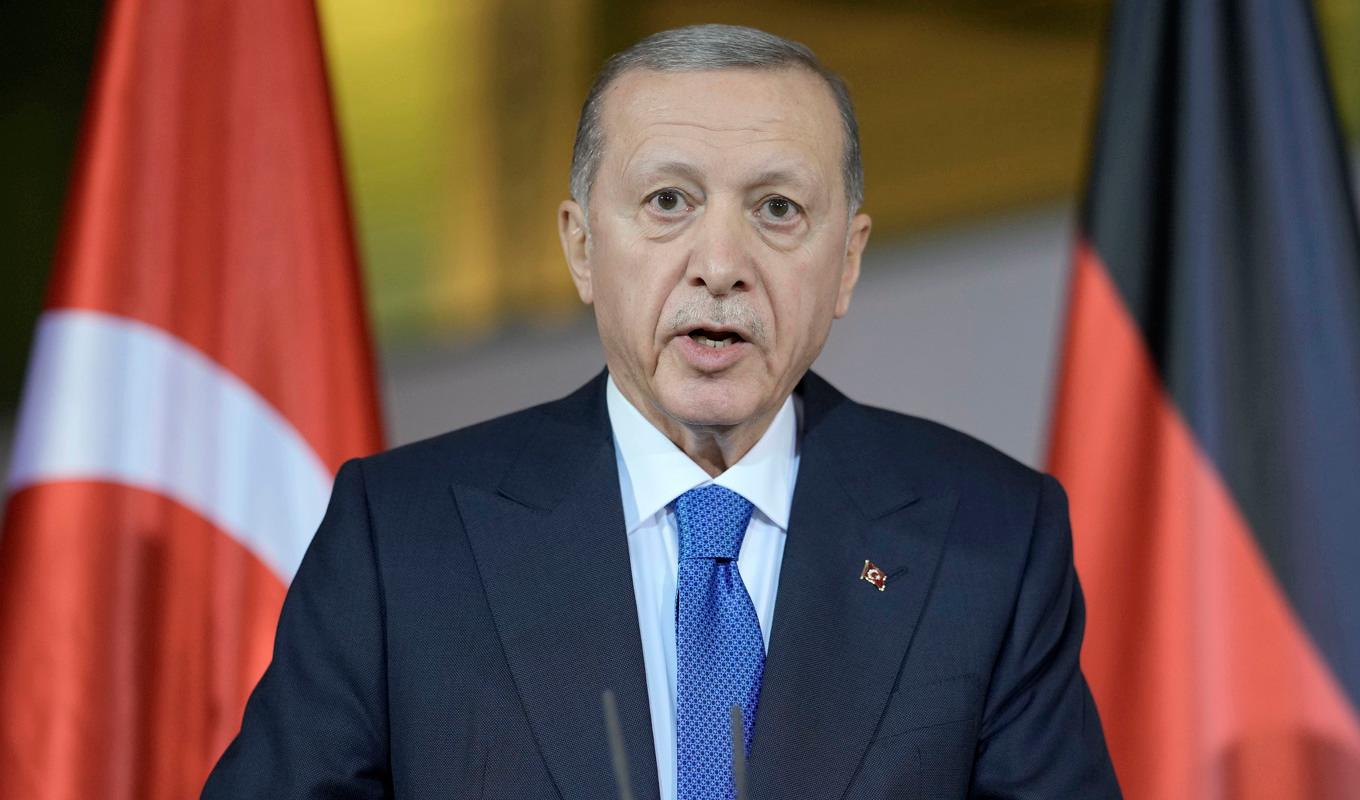 Turkiets president Recep Tayyip Erdogan. Arkivbild. Foto: Markus Schreiber/AP/TT