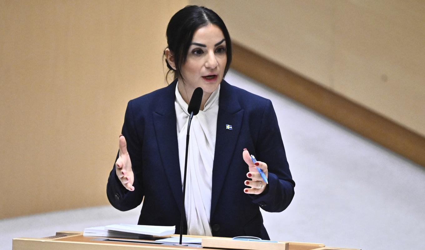 Kulturminister Parisa Liljestrand (M) har fått fram en förordning om mediestöd, som ska gälla från årsskiftet. Arkivbild Foto: Claudio Bresciani/TT