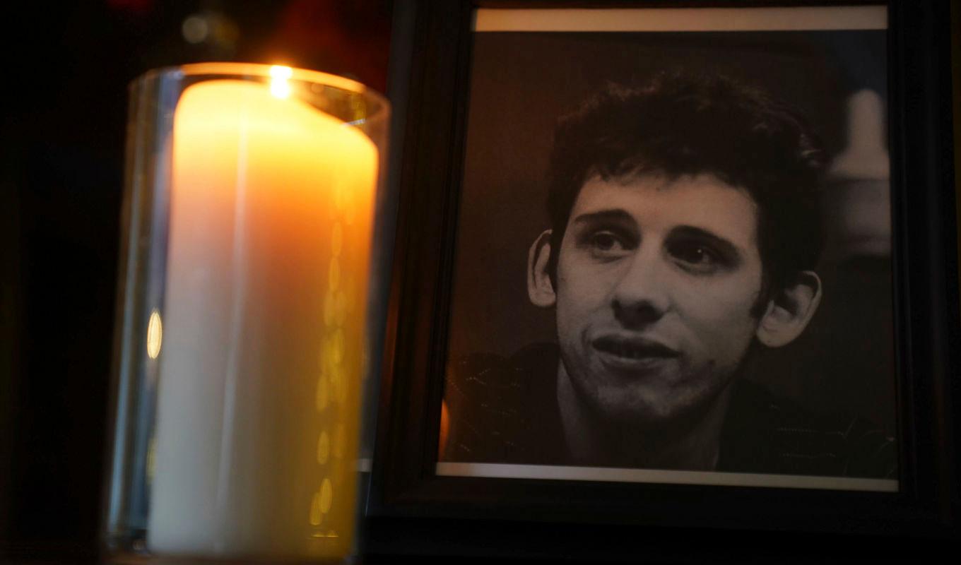 Ett foto av Shane MacGowan i Dublin. Foto: Brian Lawless/AP/TT