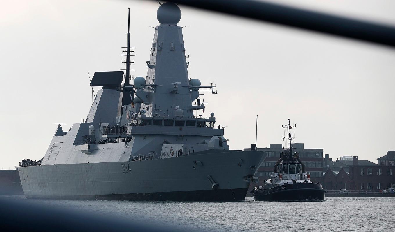 Brittiska jagaren HMS Diamond. Pressbild. Foto: LPhot Daniel Shepherd/Royal Navy