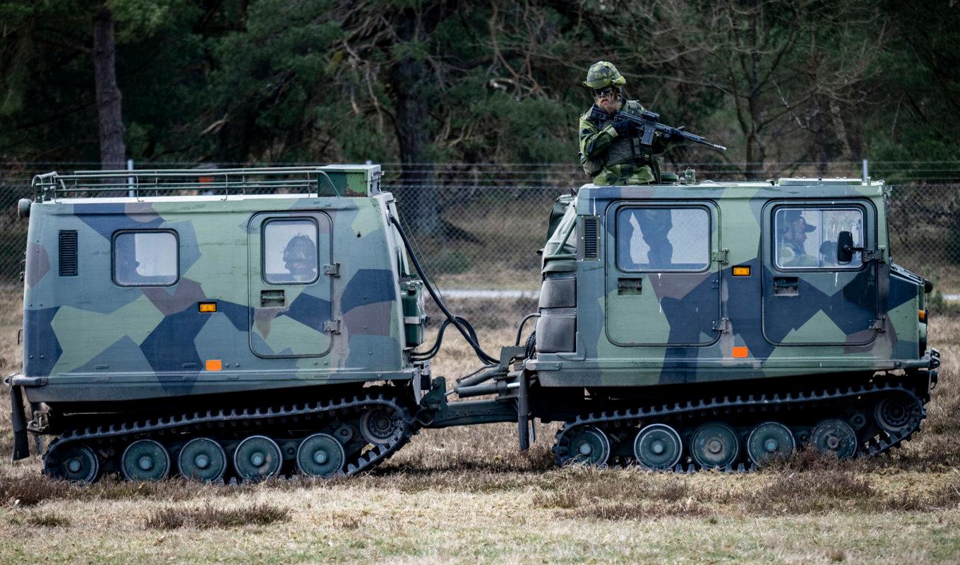 Bandvagn 206 under en uppvisning med Hemvärnet. Arkivbild. Foto: Johan Nilsson/TT