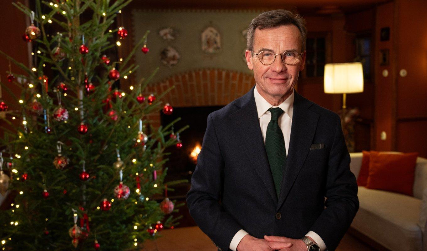 Statsminister Ulf Kristersson höll jultal från Harpsund. Foto: Anders G Warne/Regeringskansliet