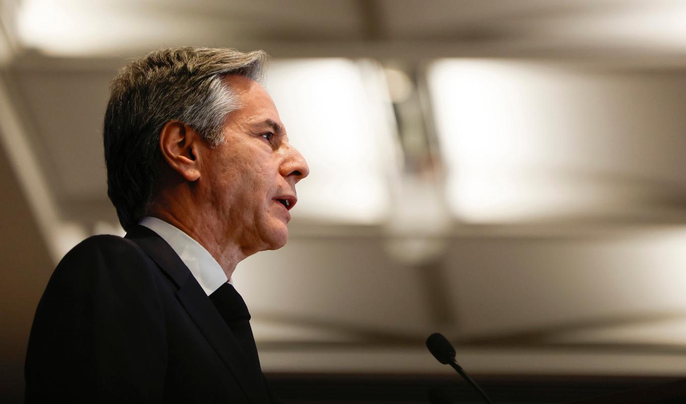 USA:s utrikesminister Antony Blinken befinner sig på en fjärde resa i Mellanöstern sedan kriget mellan Israel och Hamas bröt ut. Arkivbild. Foto: Evelyn Hockstein/AP/TT