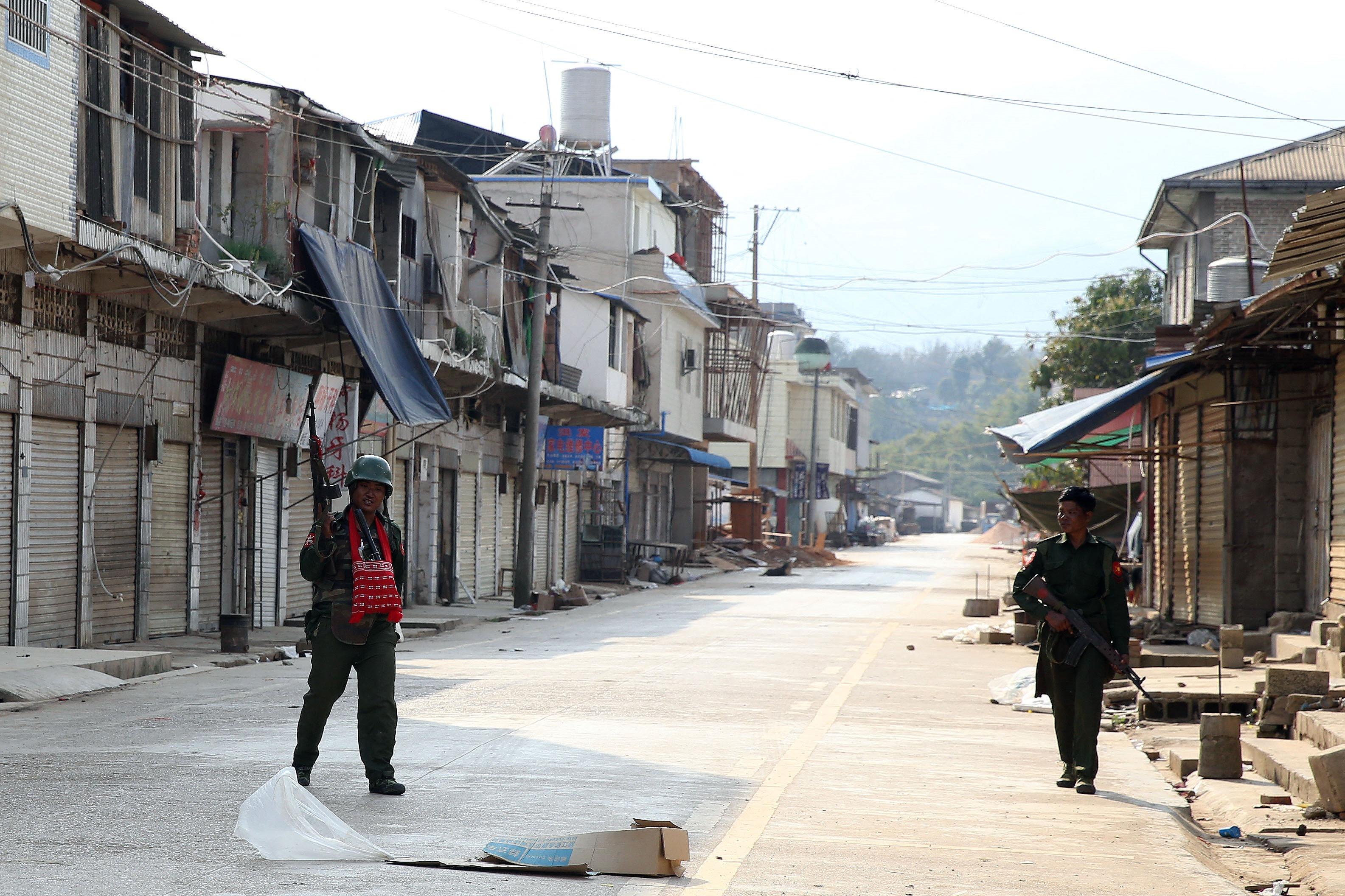 Tidigare styrde Myanmars militärjunta i Kokang-regionens huvudstad Laukkai. Efter drygt två månaders strider har nu området tagits över av rebellgruppen MNDAA. Foto: AFP via Getty Images