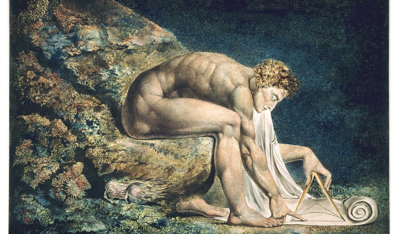 Newton avbildad av William Blake 1795. Foto: Public Domain