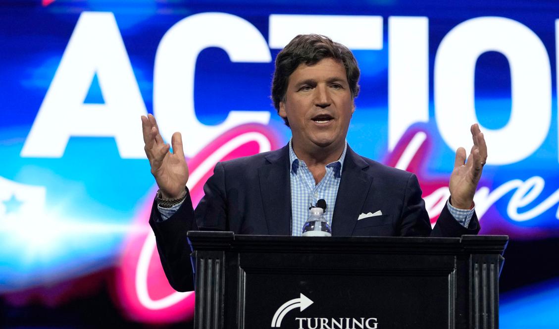 Den tidigare Fox News-profilen Tucker Carlson. Arkivbild. Foto: Lynne Sladky/AP/TT