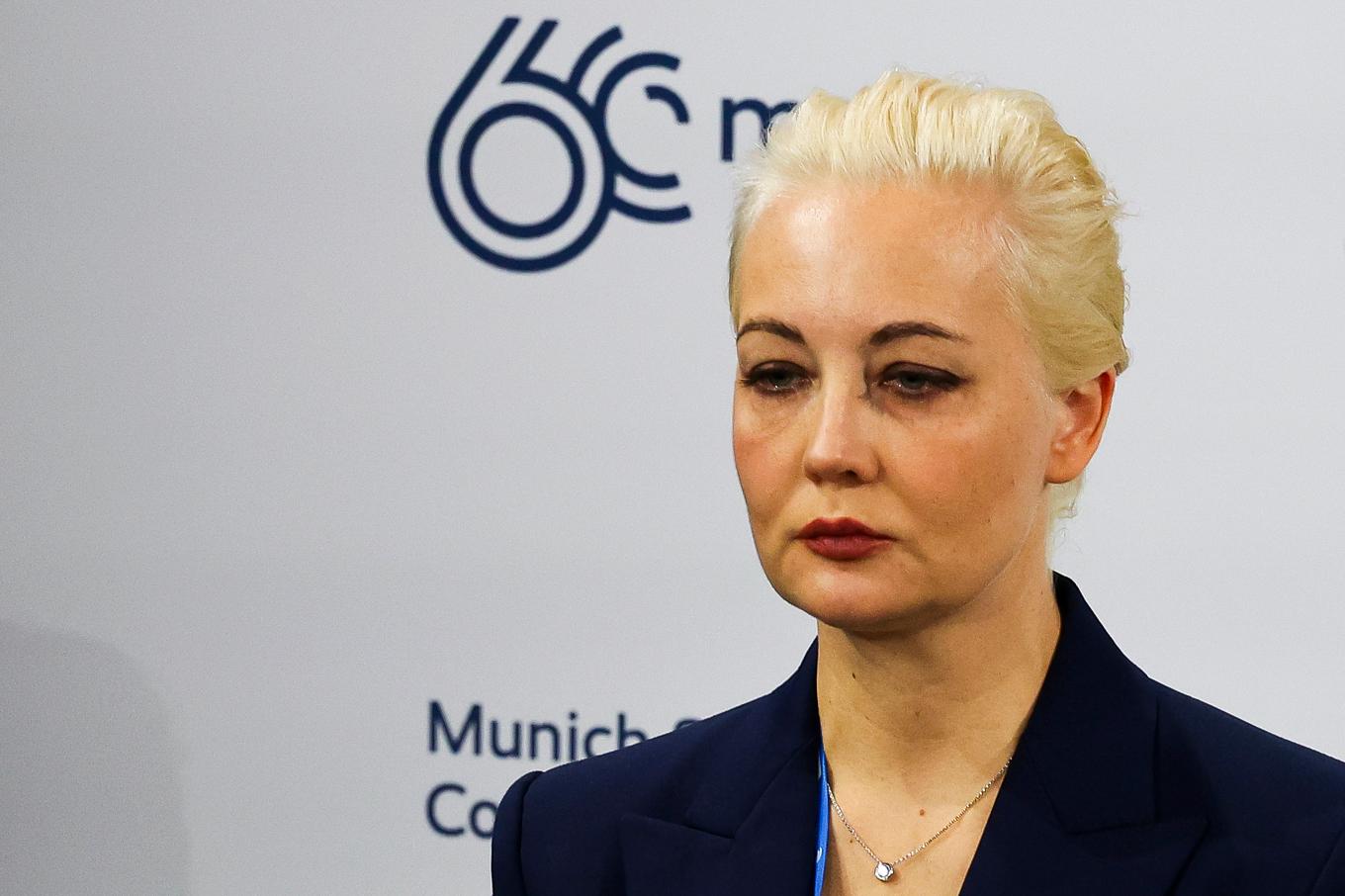 Julia Navalnaja, hustru till Aleksej Navalnyj. Foto: Kai Pfaffenbach/AP/TT