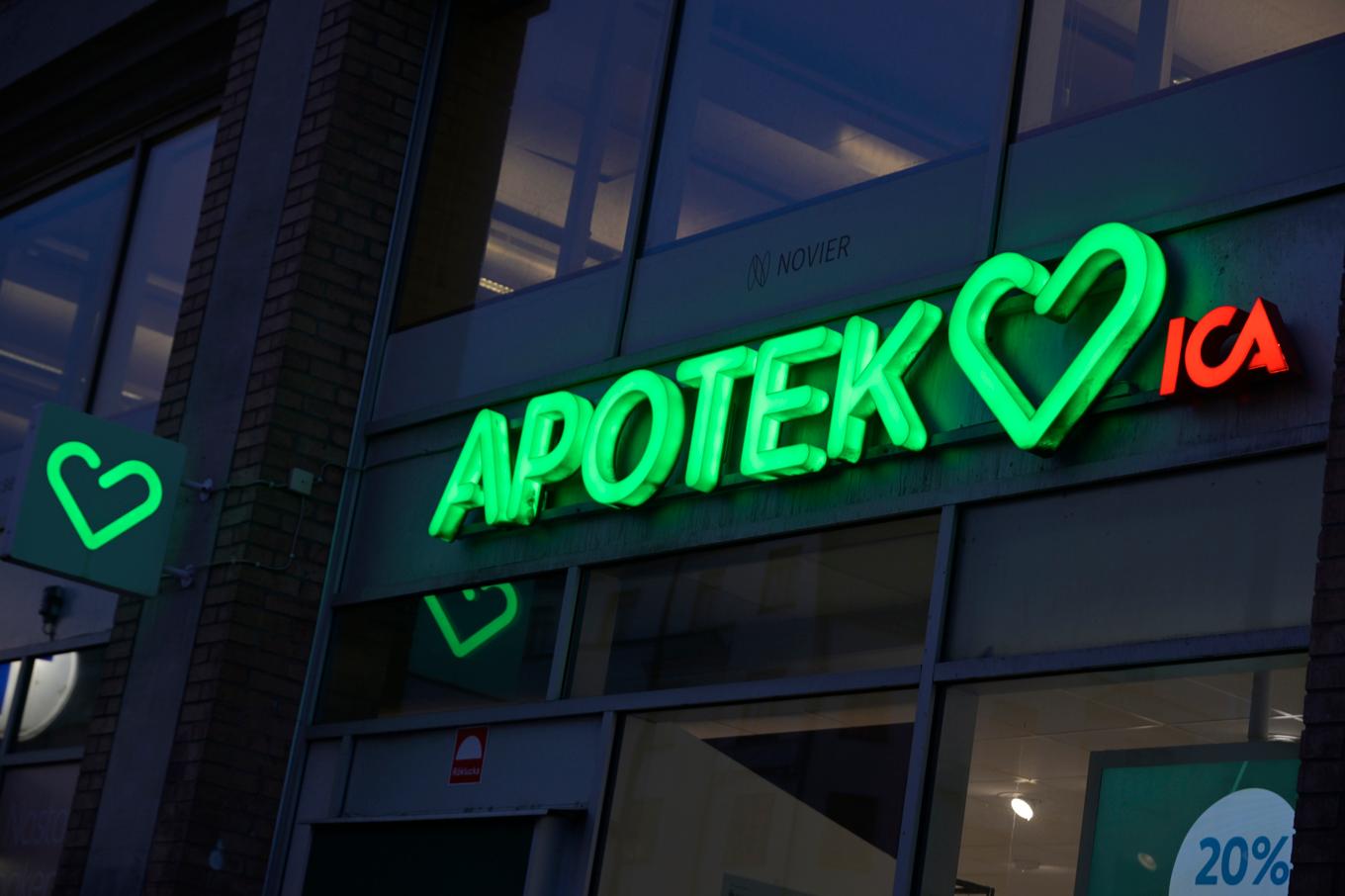 Ica, inklusive apoteken, har problem med kortbetalningar. Arkivbild. Foto: Janerik Henriksson/TT