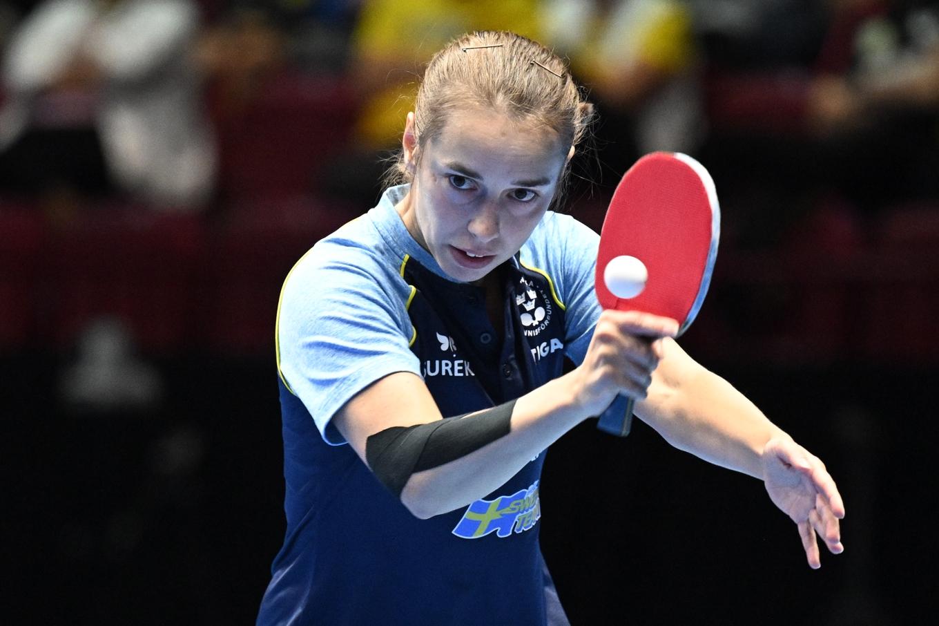 Linda Bergström och de övriga svenska bordtennisdamerna behöver nu bara tas ut av Sverige olympiska kommitté för att få tävla i OS. Arkivbild. Foto: Johan Nilsson/TT