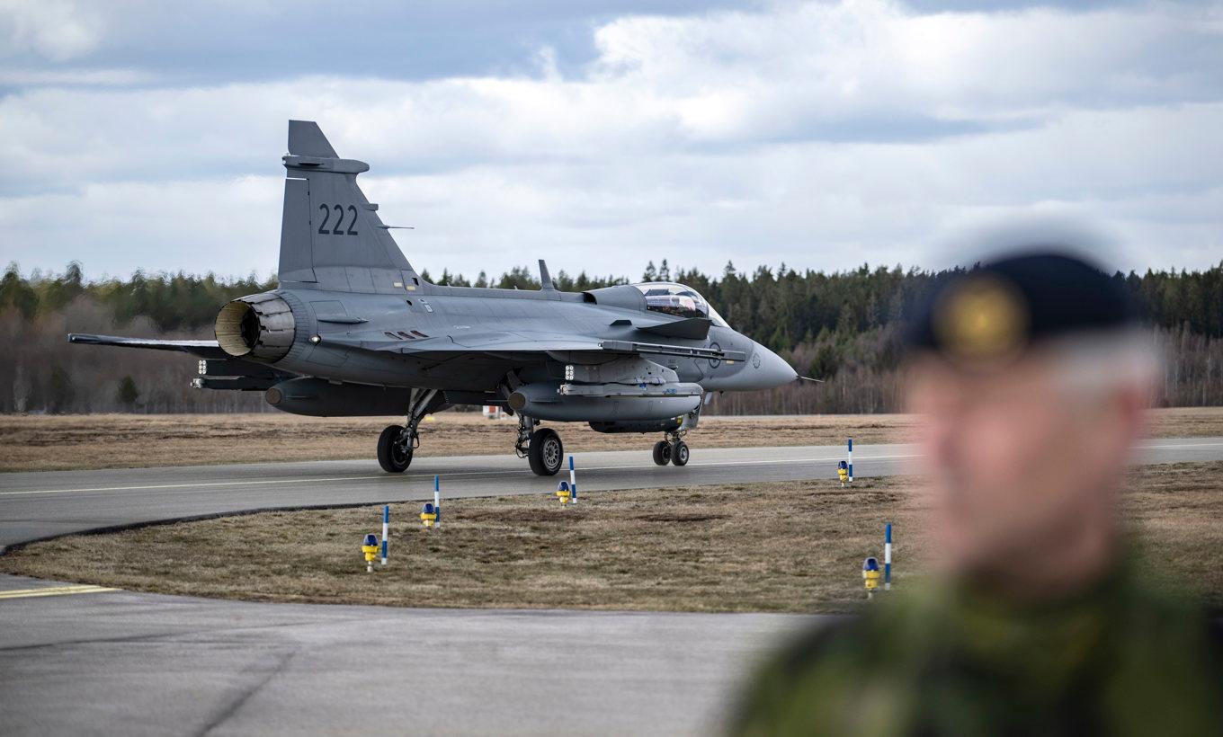Nya fynd av PFAS, nu på Ronneby Airport som är en regional- och militär flygplats belägen i Kallinge i Blekinge. Arkivbild. Foto: Johan Nilsson/TT