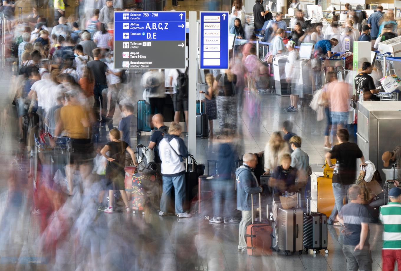 Det blir inga passagerarflygningar från Frankfurtflygplatsen på torsdag. Arkivbild. Foto: Boris Roessler AP/TT