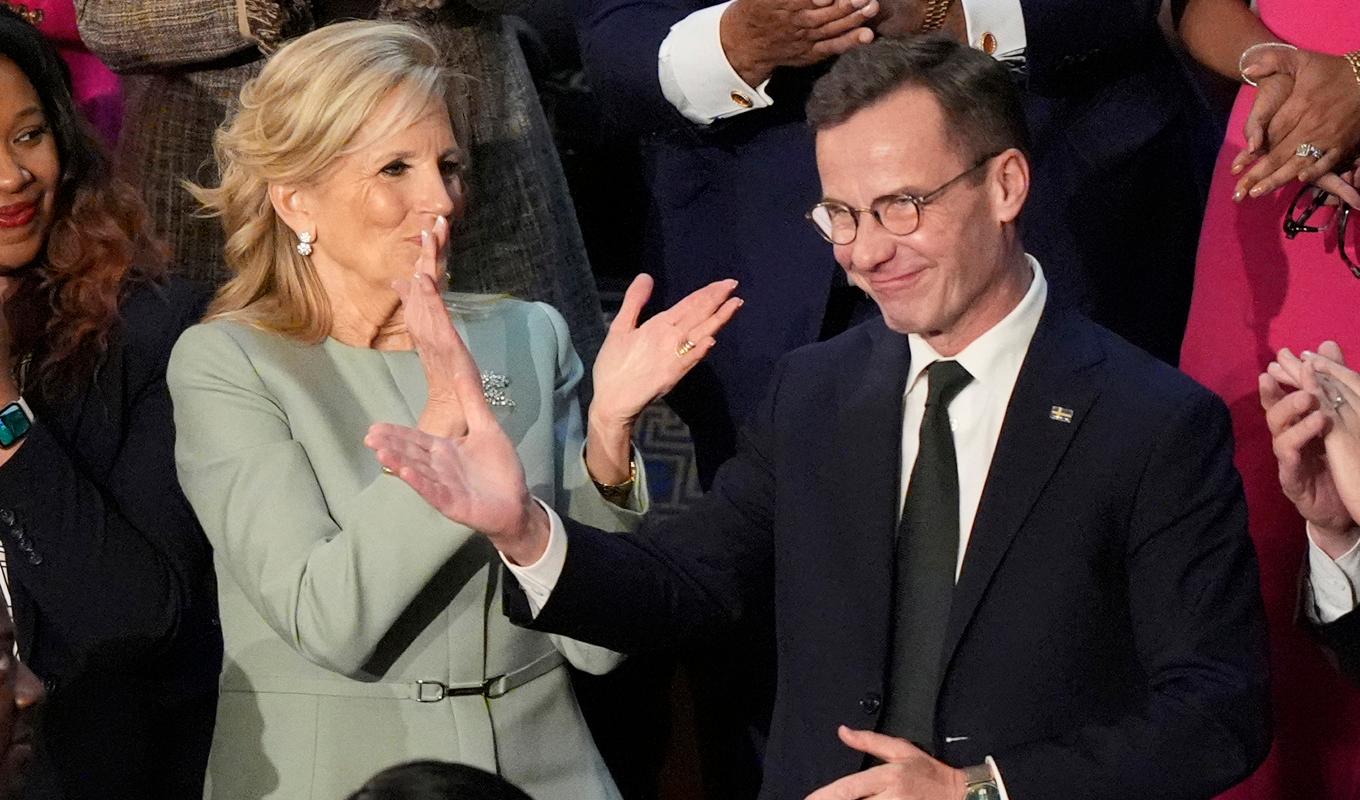 Att Natoprocessen håller på att ta slut kan ha bidragit till ökat förtroende för Kristersson. Arkivbild. Foto: Mark Schiefelbein/AP/TT