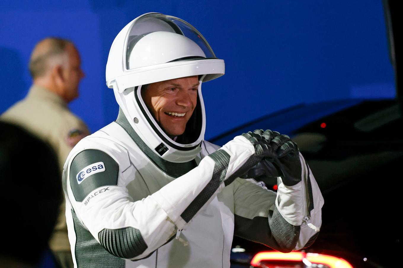 Andreas Mogensen strax innan avresa tilll rymdstationen ISS i augusti. Foto: Terry Renna/AP/TT