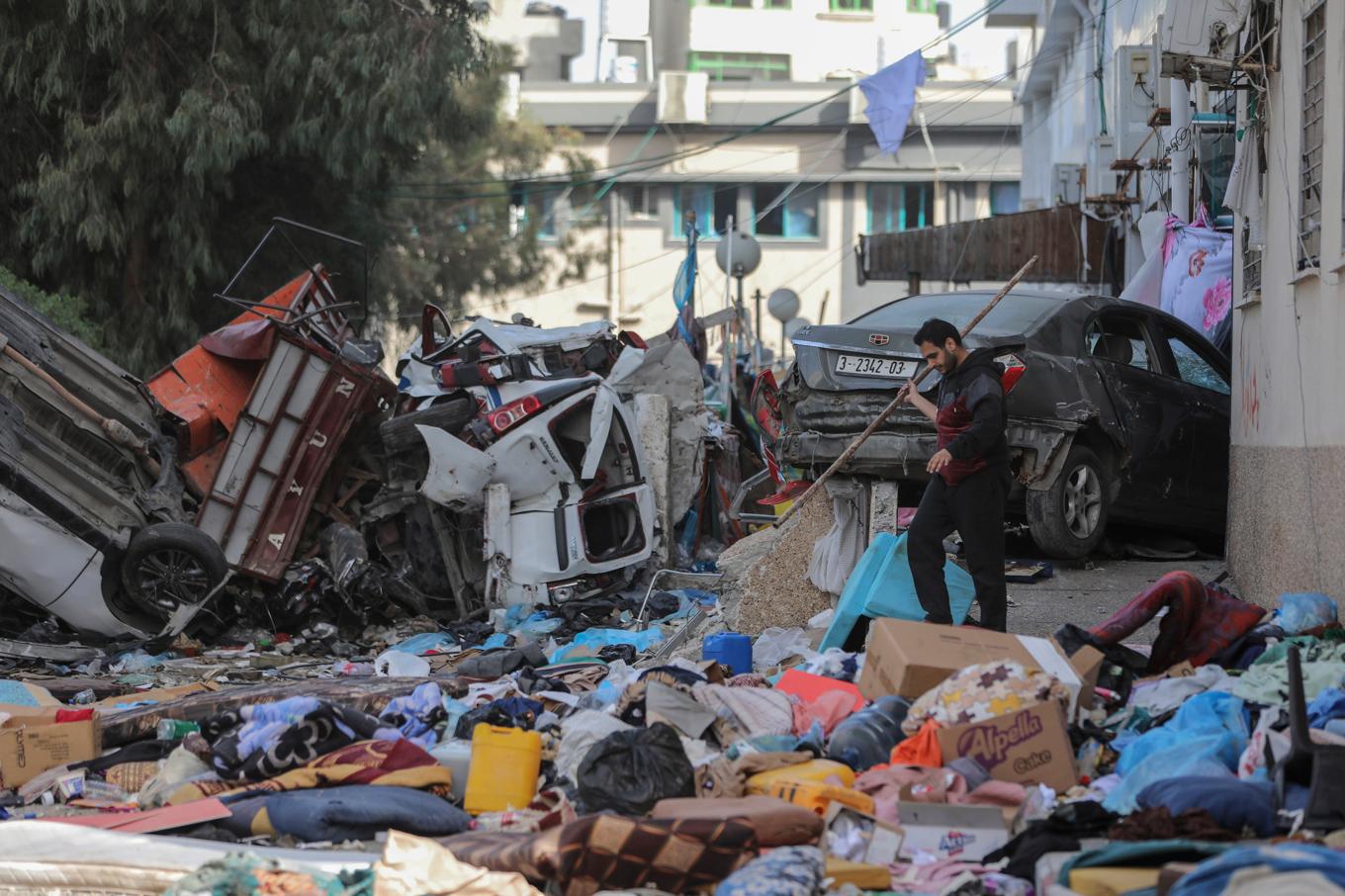 Förödelse vid Shifasjukhuset efter en tidigare israelisk stormning. Bild tagen den 26 november. Foto: Mohammad Hajjar/AP/TT