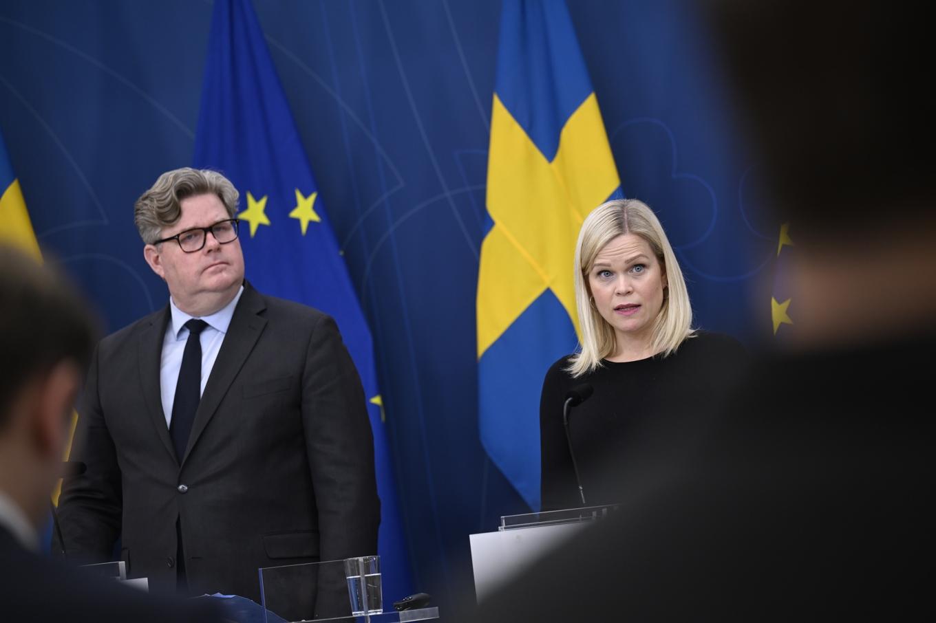 Justitieminister Gunnar Strömmer (M) och jämställdhetsminister Paulina Brandberg (L) planerar ett möte med ansvariga myndigheter och andra aktörer om mäns våld mot kvinnor. Arkivbild. Foto: Pontus Lundahl/TT