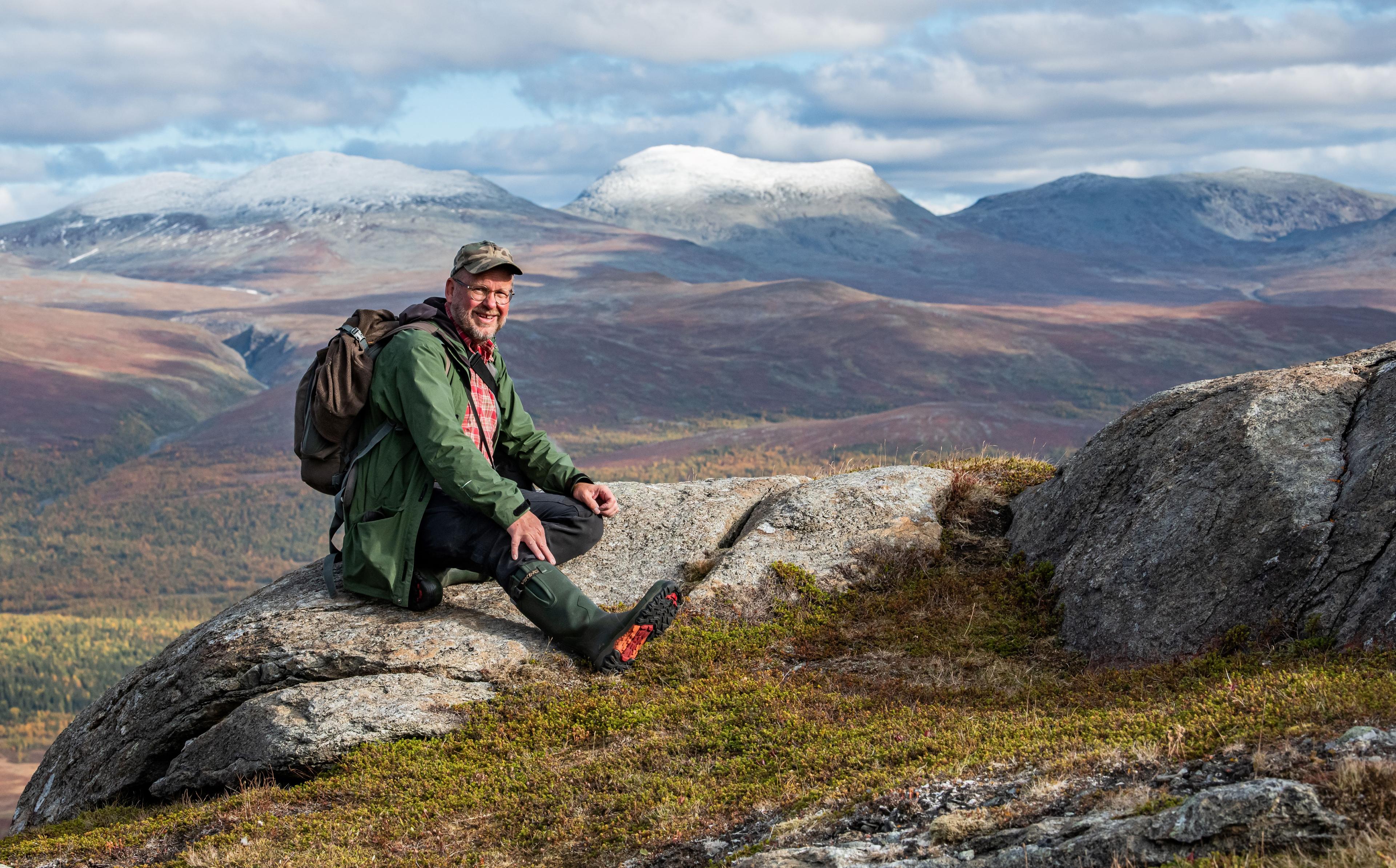 Rolf Segerstedt återvänder gärna till Södra Lapplandsfjällen, här framför Marsfjället. Foto: Rolf Segerstedt/N