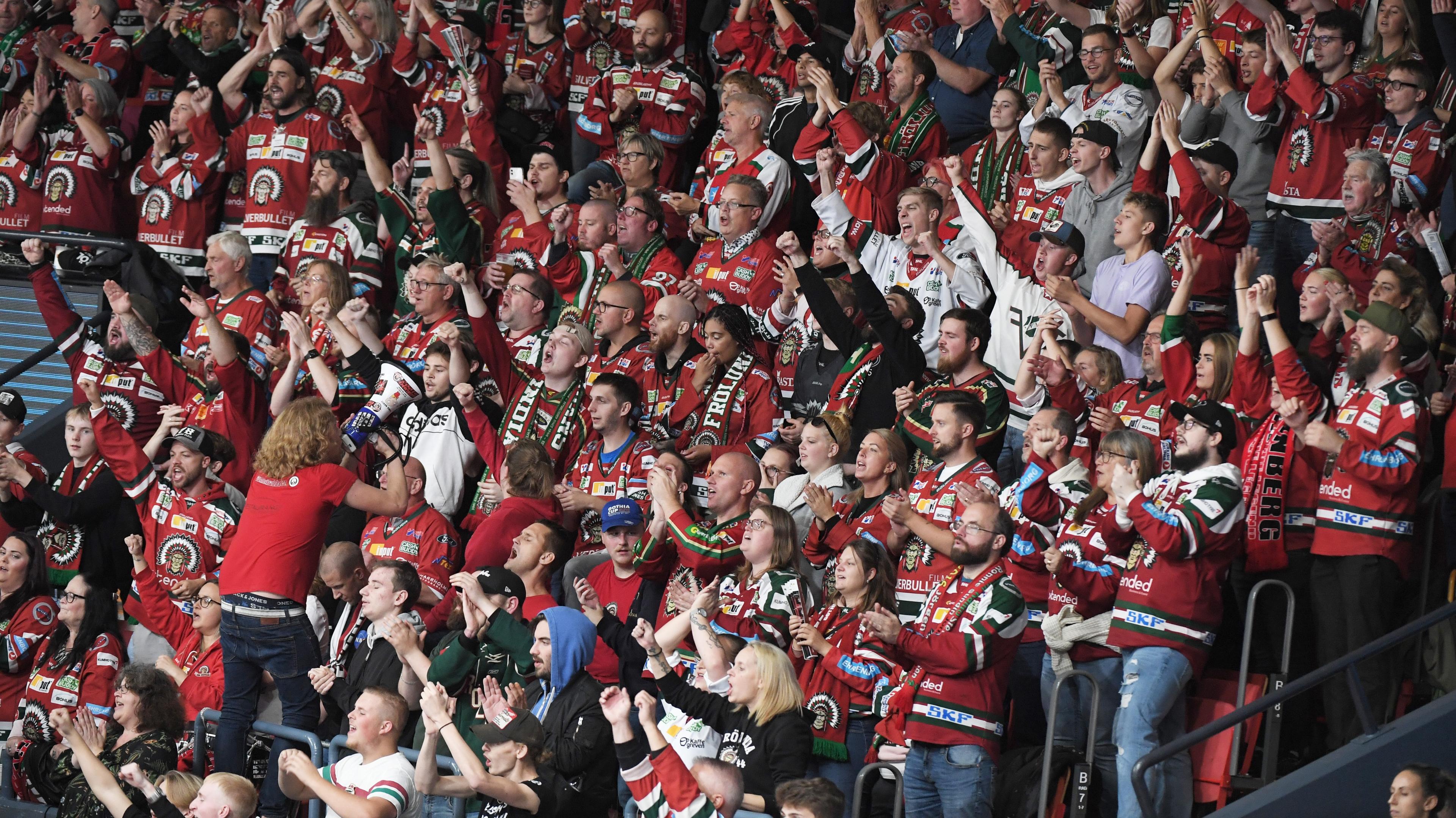Frölunda har ett hemmasnitt på drygt 10 000 åskådare och är förstås  publiklaget framför andra i SHL som för andra året i rad sätter publikrekord. Foto: Tommy Holl/TT