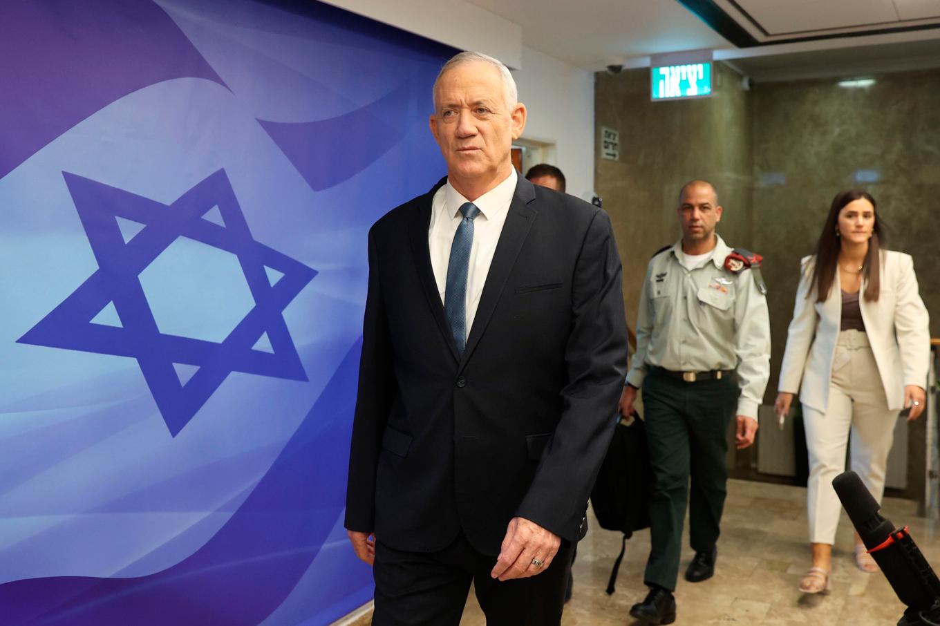 Benny Gantz, medlem i landets krigskabinett och tidigare försvarsminister. Arkivbild. Foto: Abir Sultan/AP/TT