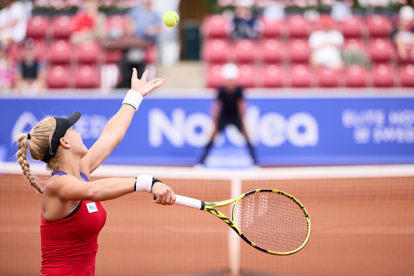 Caijsa Hennemann vann sin singel när Sverige besegrade Norge med 3–0 i matcher i Billie Jean King Cup. Arkivbild. Foto: Anders Bjurö/TT