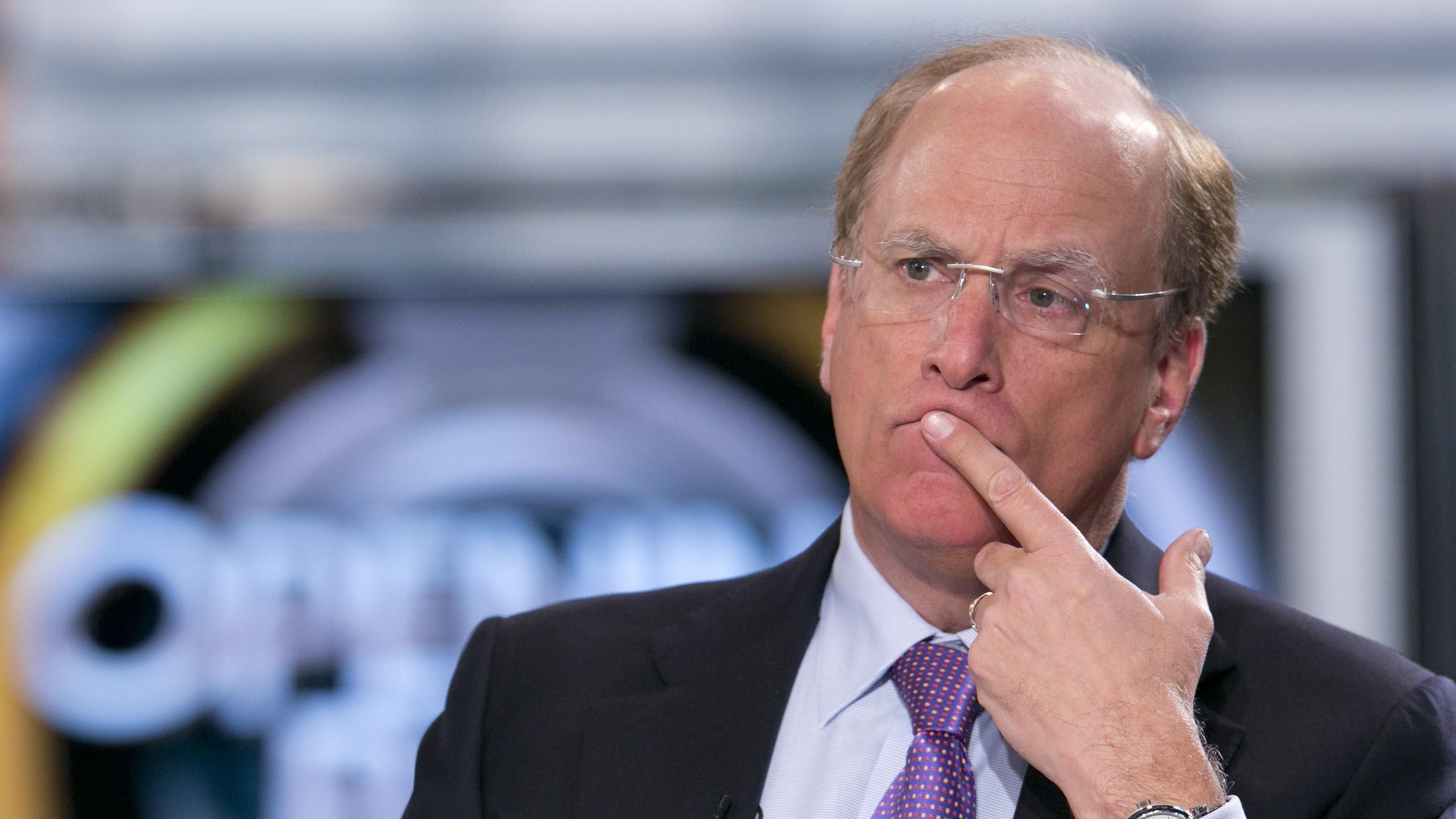 Fondförvaltaren Black Rock, med ordförande och vd Larry Fink, rapporterar kvartalssiffror. Arkivbild. Foto:Mark Lennihan AP/TT