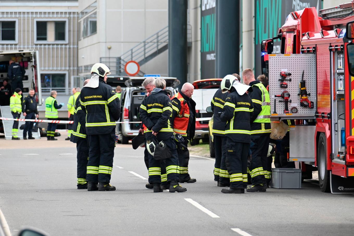 Pådrag vid Billunds flygplats. Foto: Pressefotos.dk/Scanpix/TT