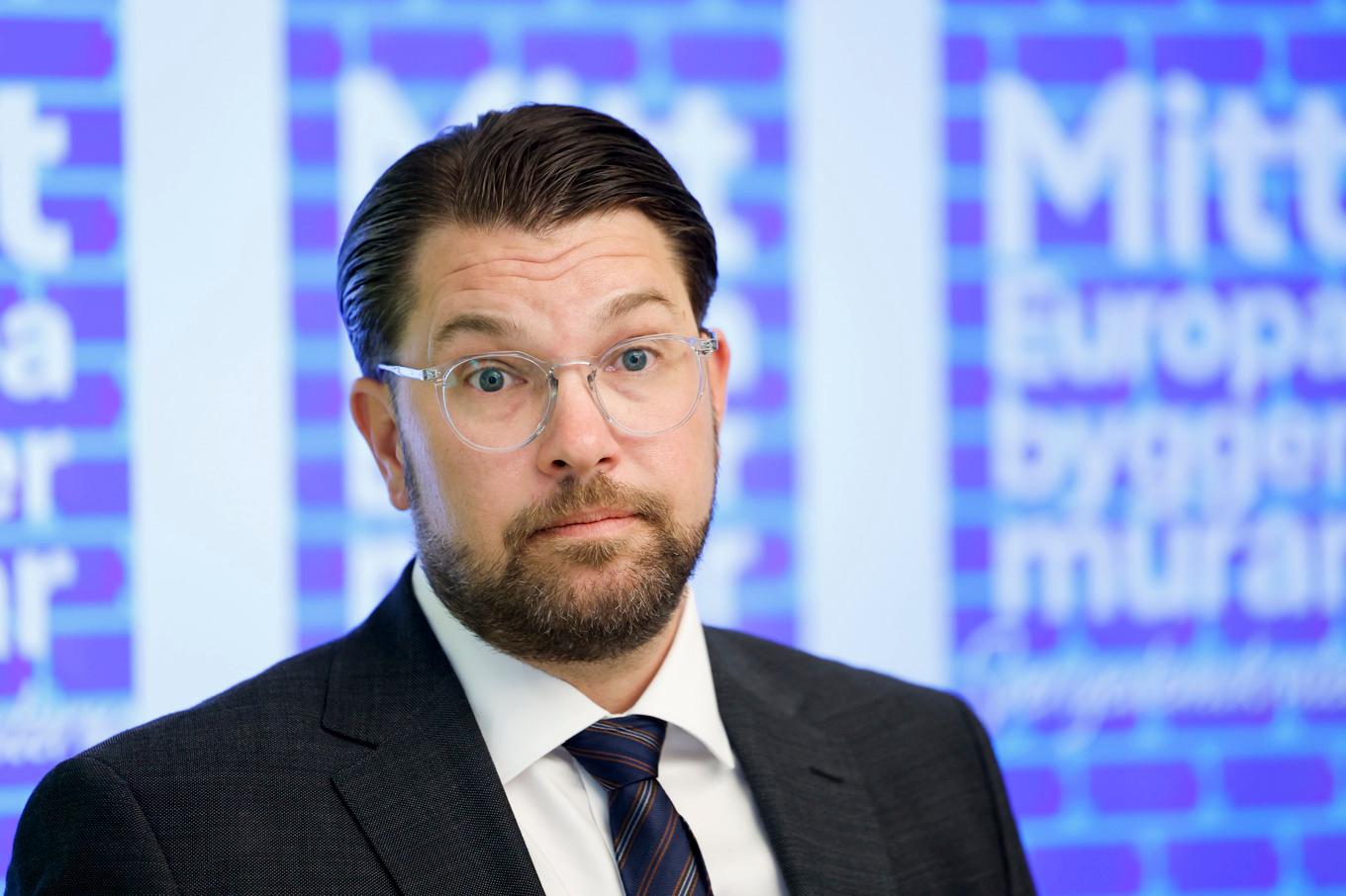 Jimmie Åkesson på torsdagen. Foto: Christine Olsson/TT