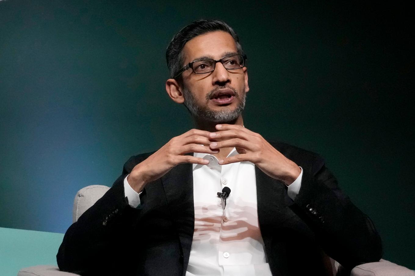 Googles högste chef Sundar Pichai. Arkivbild. Foto: Jeff Chiu/AP/TT