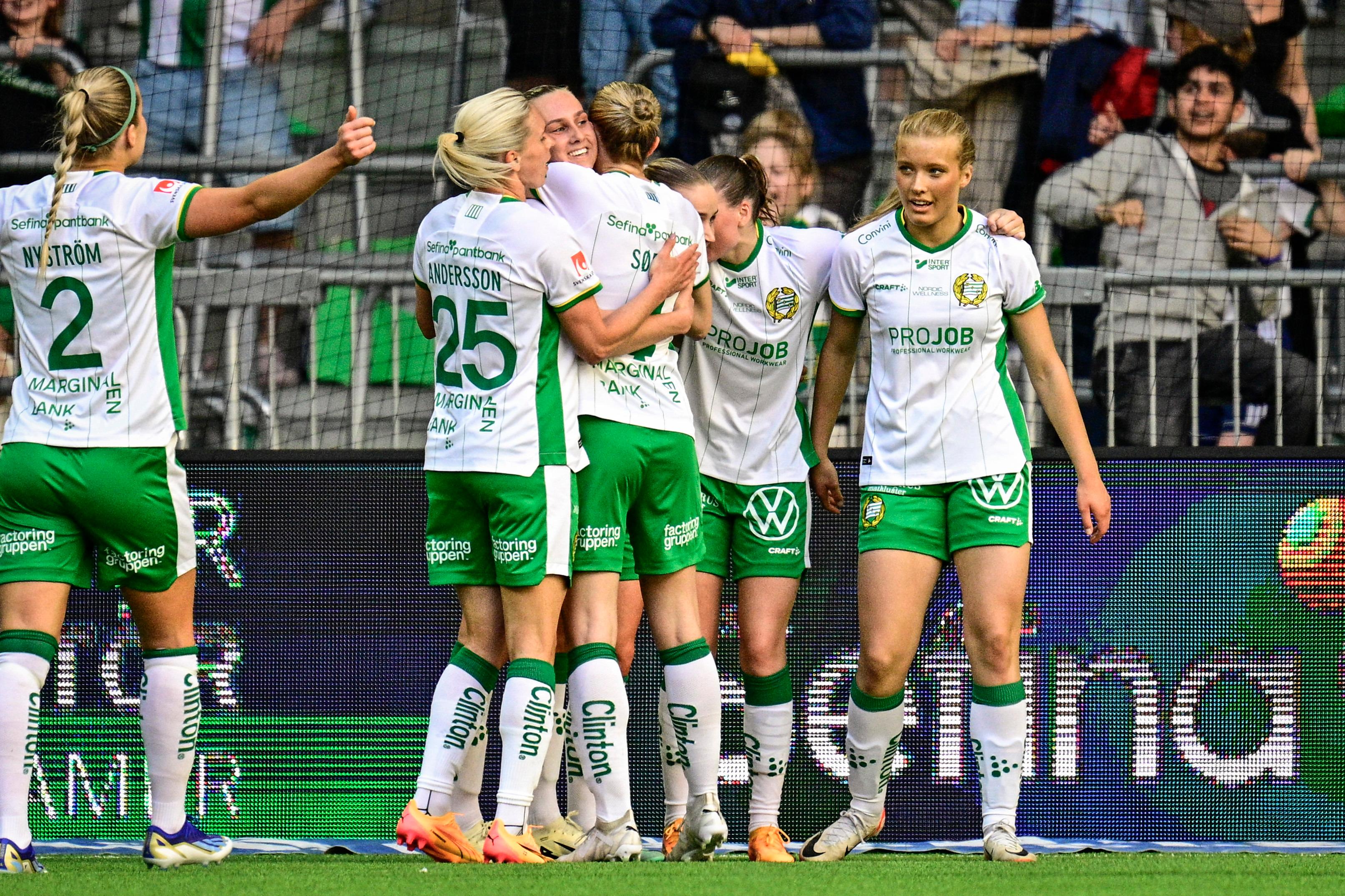 Hammarby vann derbyt mot Djurgården. Foto: Magnus Lejhall/TT