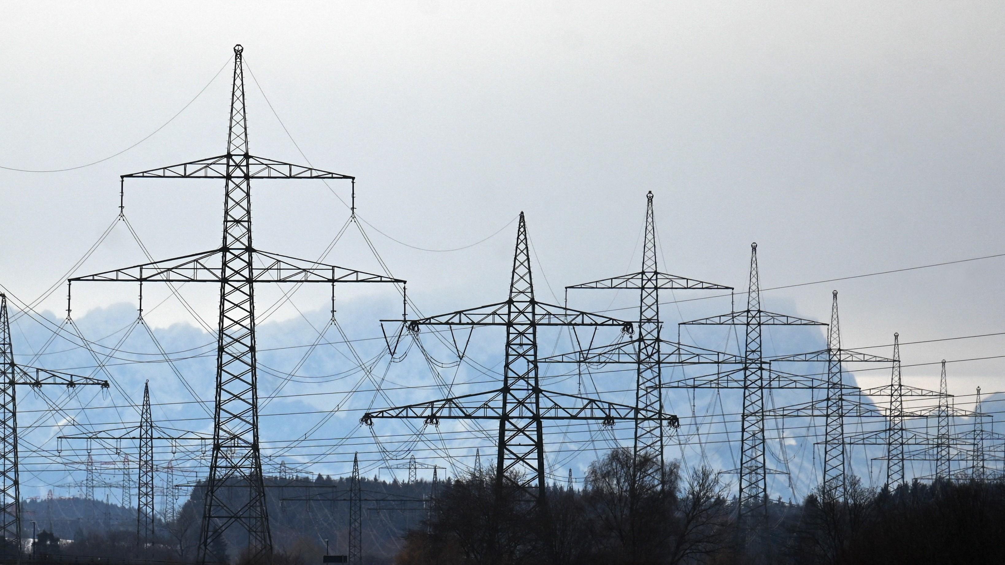 Elledningar i de bayerska alperna i Tyskland. Landets riksrevision anklagar nu den egna regeringen för att vara ”verklighetsfrämmande” i sin energipolitik.   
foto: Christof Stache/AFP via Getty Images