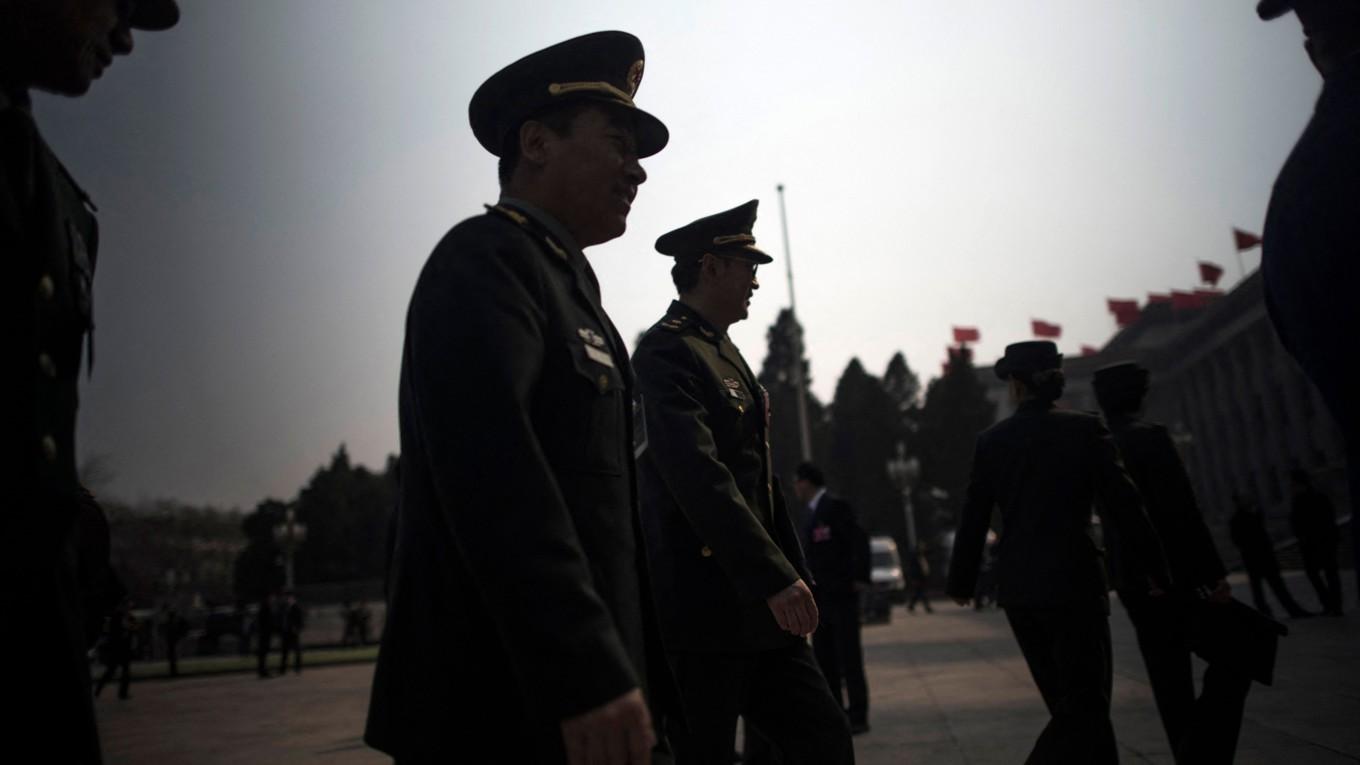 Militärdelegater vid Folkets politiskt rådgivande konferens i Peking 2018. President Xi Jinping har genomfört stora utrensningar inom militären. Foto: Fred Dufour/AFP via Getty Images