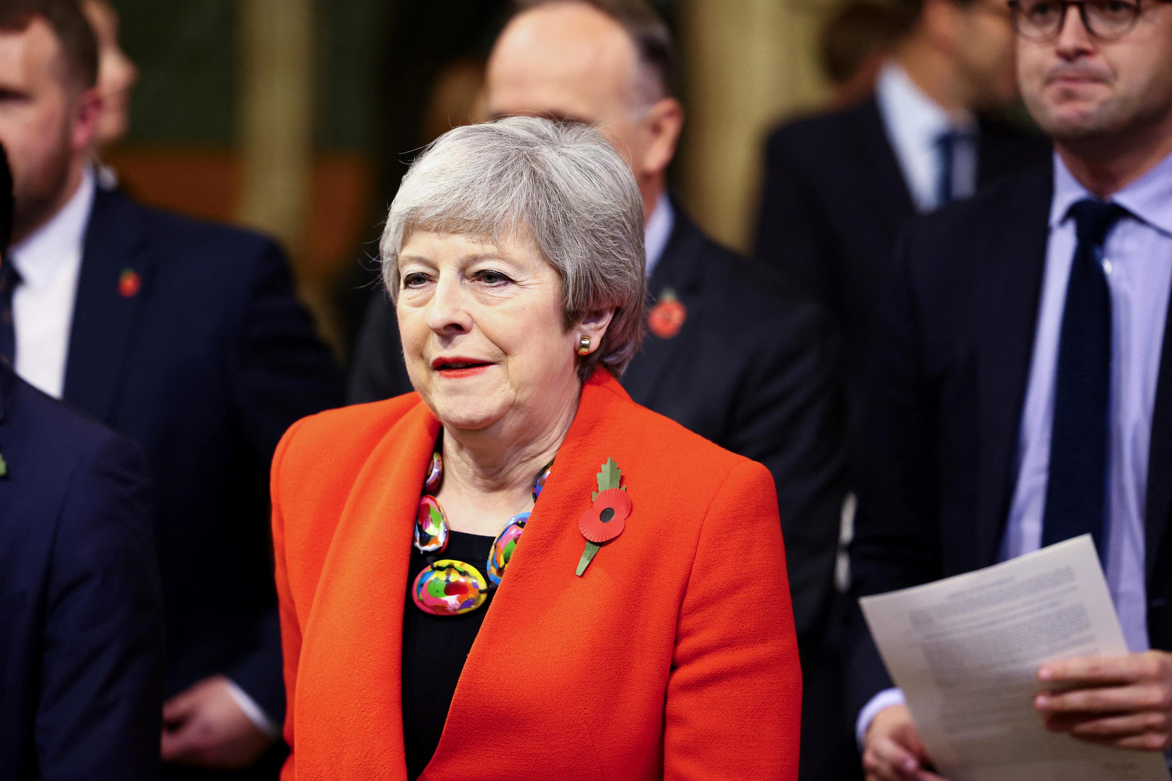 Utredningen tillsattes 2017 av dåvarande premiärministern Theresa May, här på en bild från förra året. Foto: Hannah McKay/pool via AP/TT
