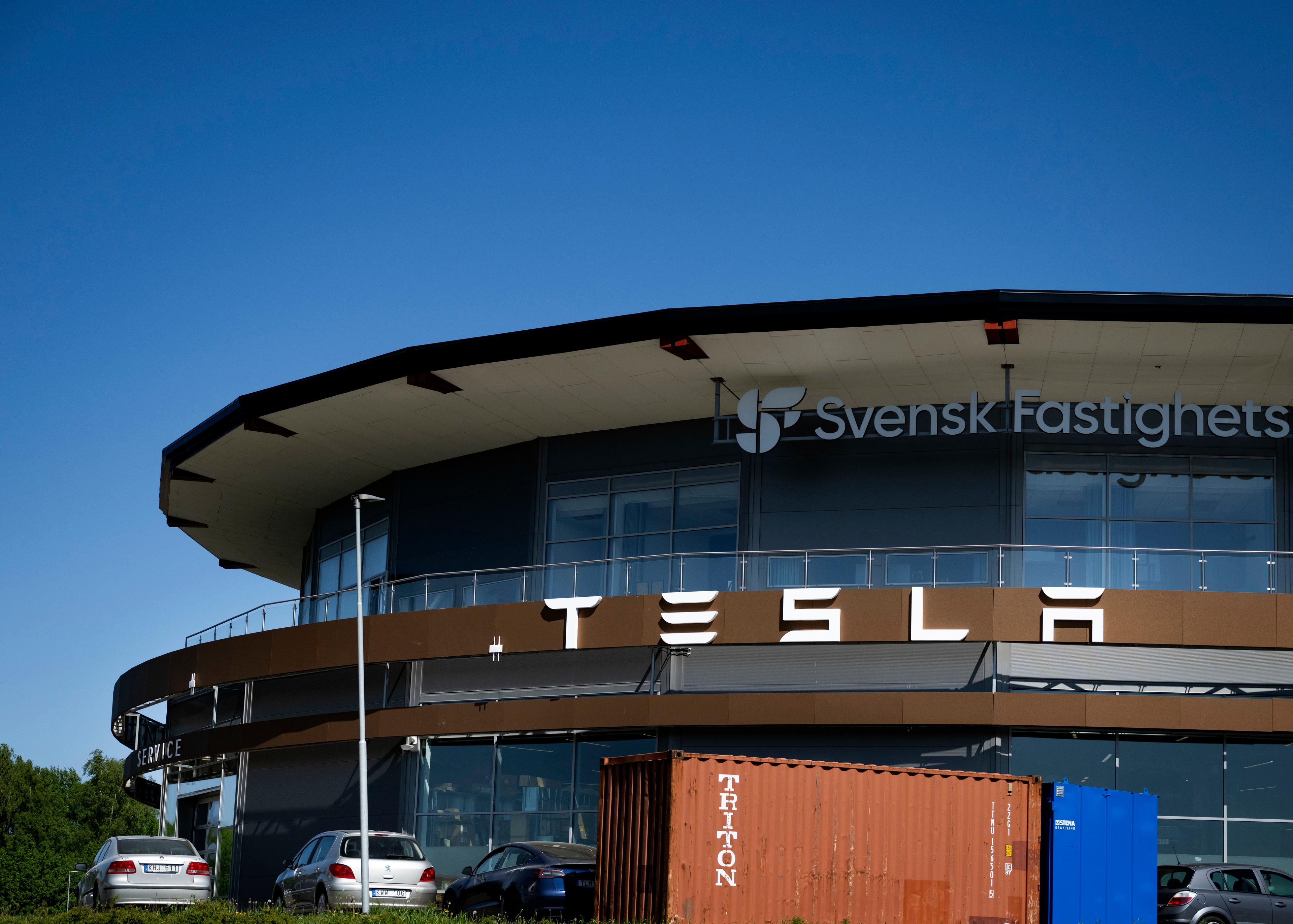 Teslas anläggning i Örebro. Arkivbild. Foto: Pontus Lundahl/TT