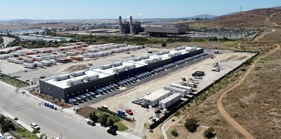 Batterifabriken Gateway Energy Storage Facility i Otay Mesa i delstaten San Diego i närheten av den mexikanska gränsen. Foto: LS Power