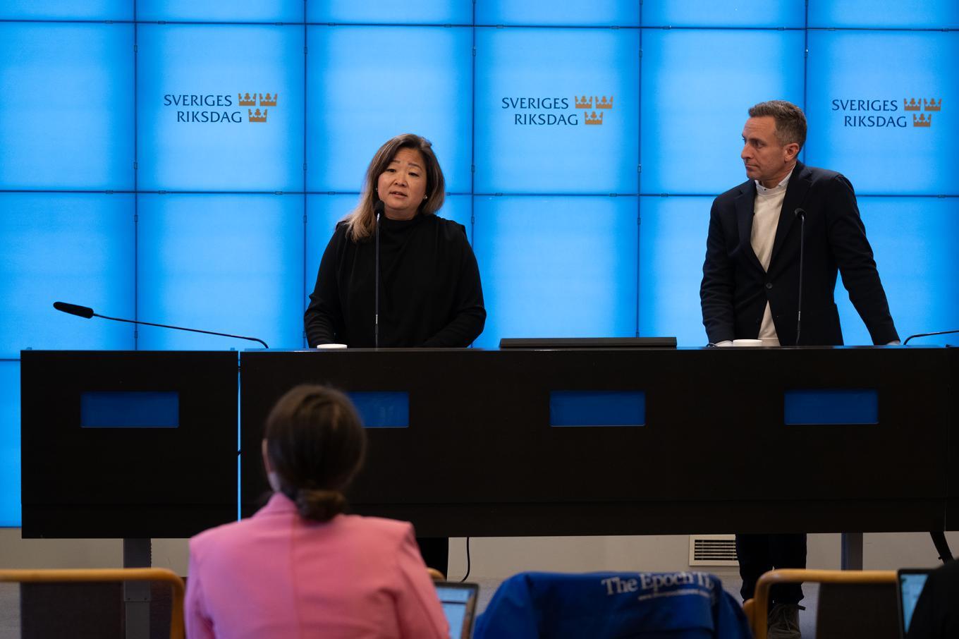 Jessica Polfjärd (M), EU-parlamentariker, Tomas Tobé (M), EU-parlamentariker. Foto: Roger Sahlström.
