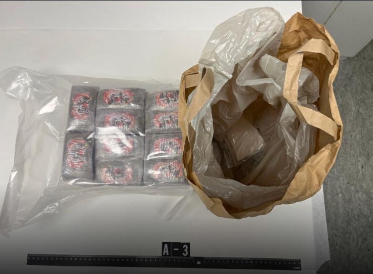Polisen i norska Tromsø har gjort ett stort narkotikabeslag som kopplas till svenska gäng. Bilden har distribuerats av den norska polisen. Foto: Handout från norsk polis via NTB/TT