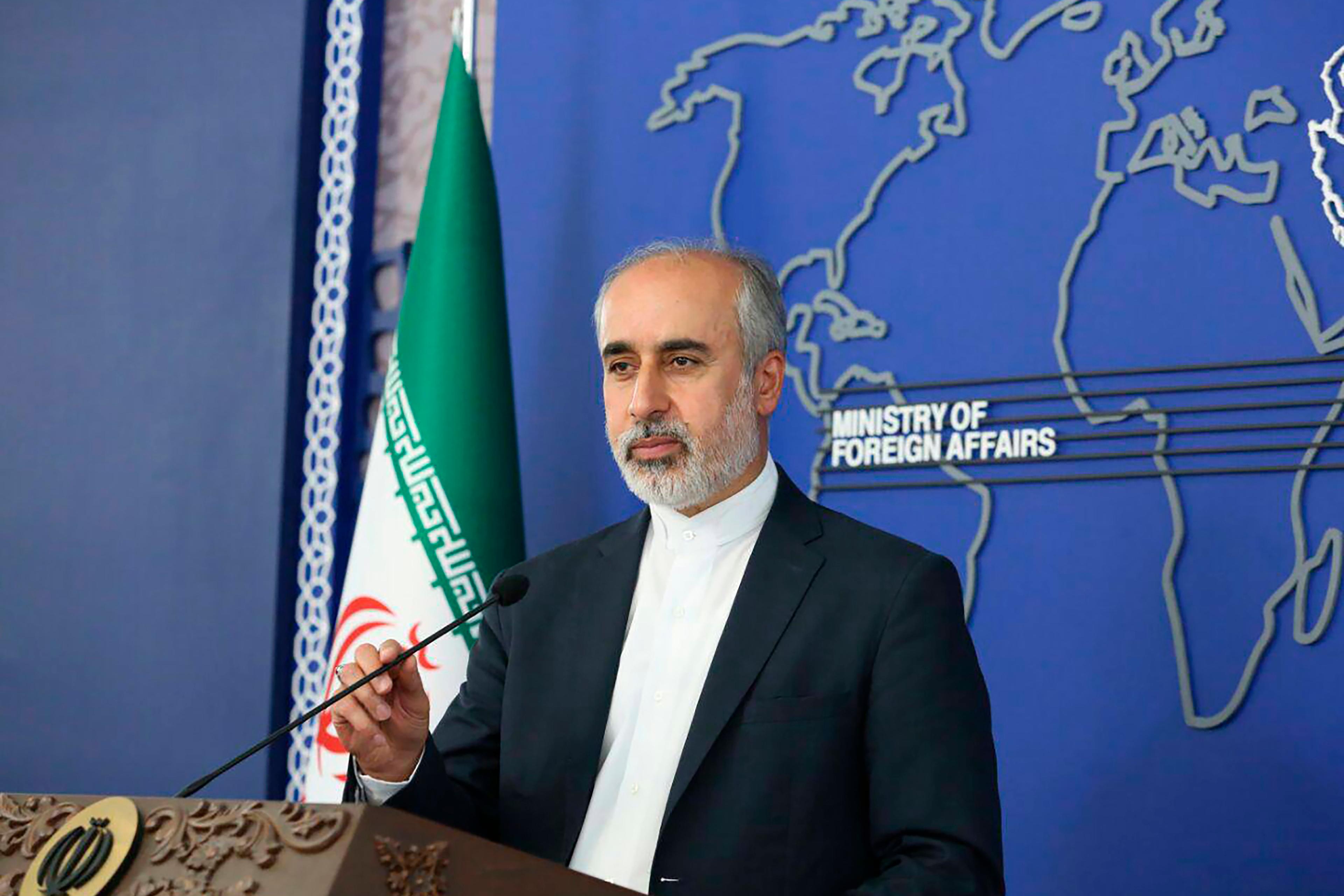 Iranska utrikesdepartementets talesperson Nasser Kanaani har uttalat sig om att Hamid Nouri frigivits från svenskt fängelse och kallar det en stor framgång för iransk diplomati. Arkivbild. Foto: Irans utrikesdepartement via AP/TT