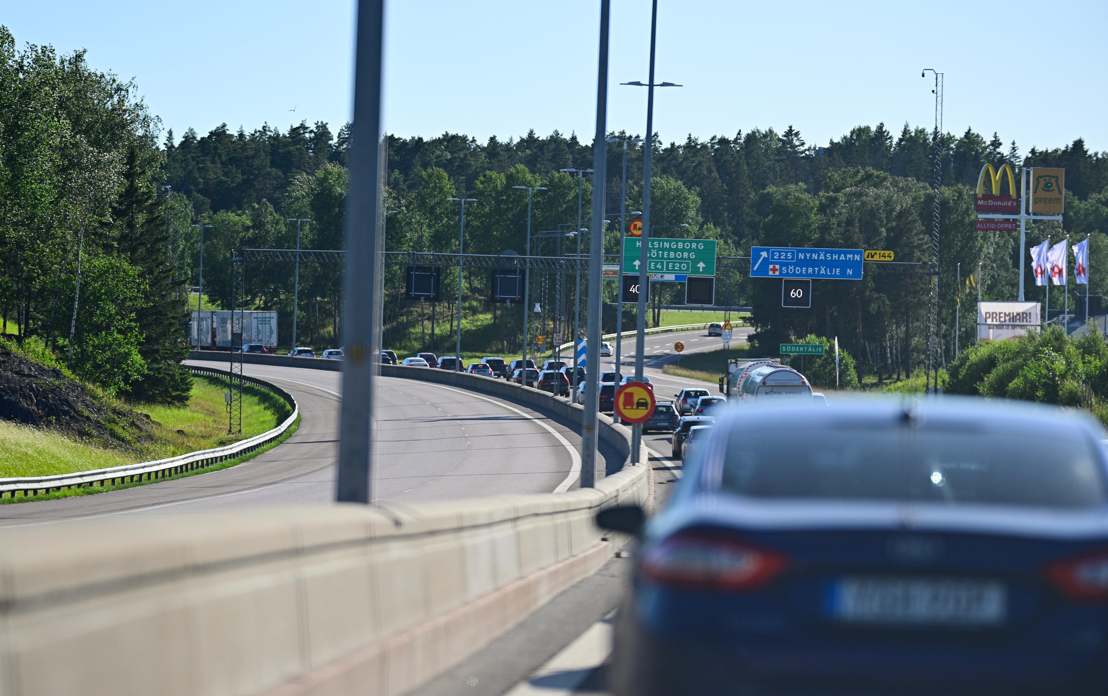 En krock på E6:an har stannat upp midsommartrafiken. Arkivbild. Foto: Magnus Lejhall/TT