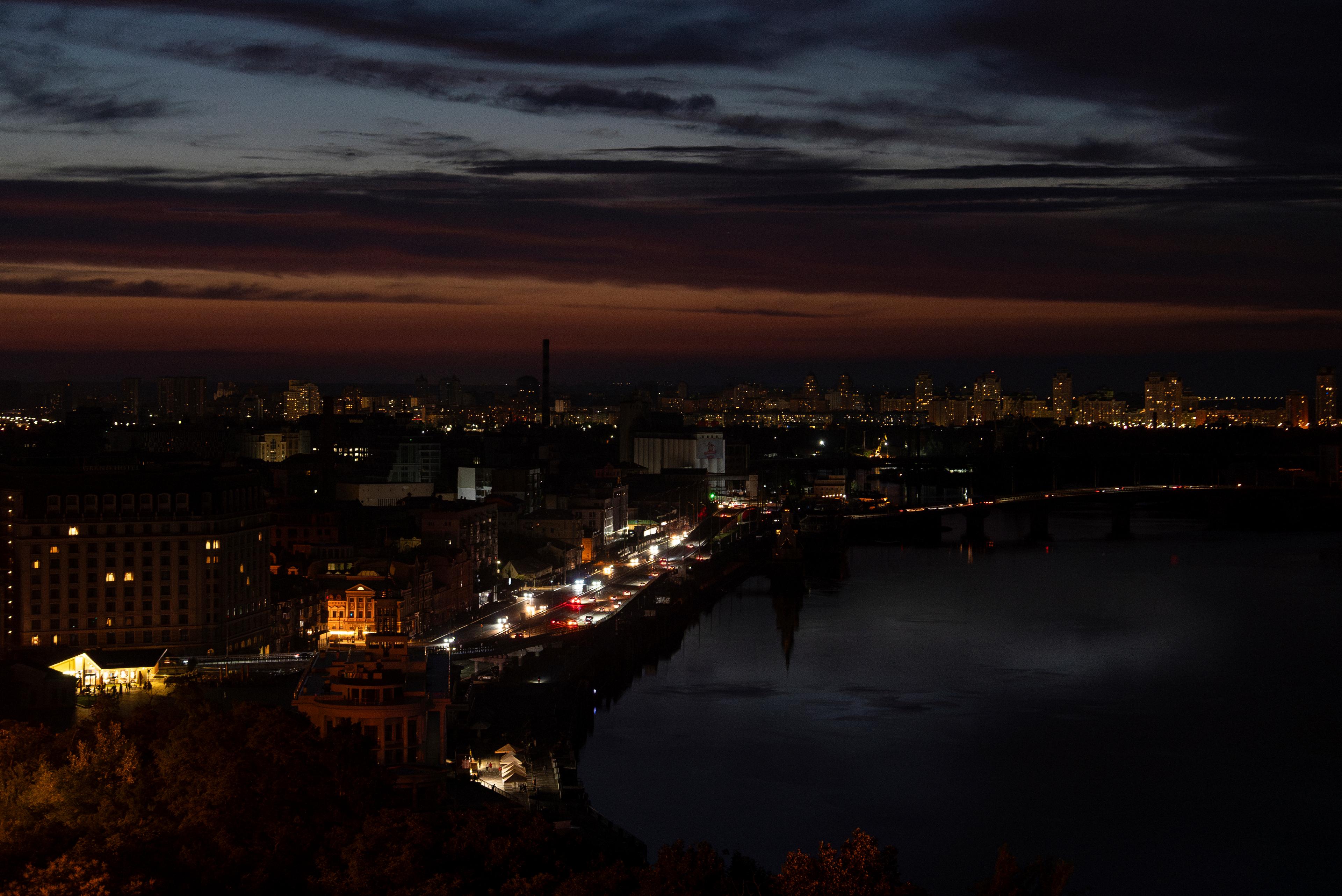 Strömavbrott i Kiev, den 7 juni. Arkivbild. Foto: Alex Babenko/AP/TT