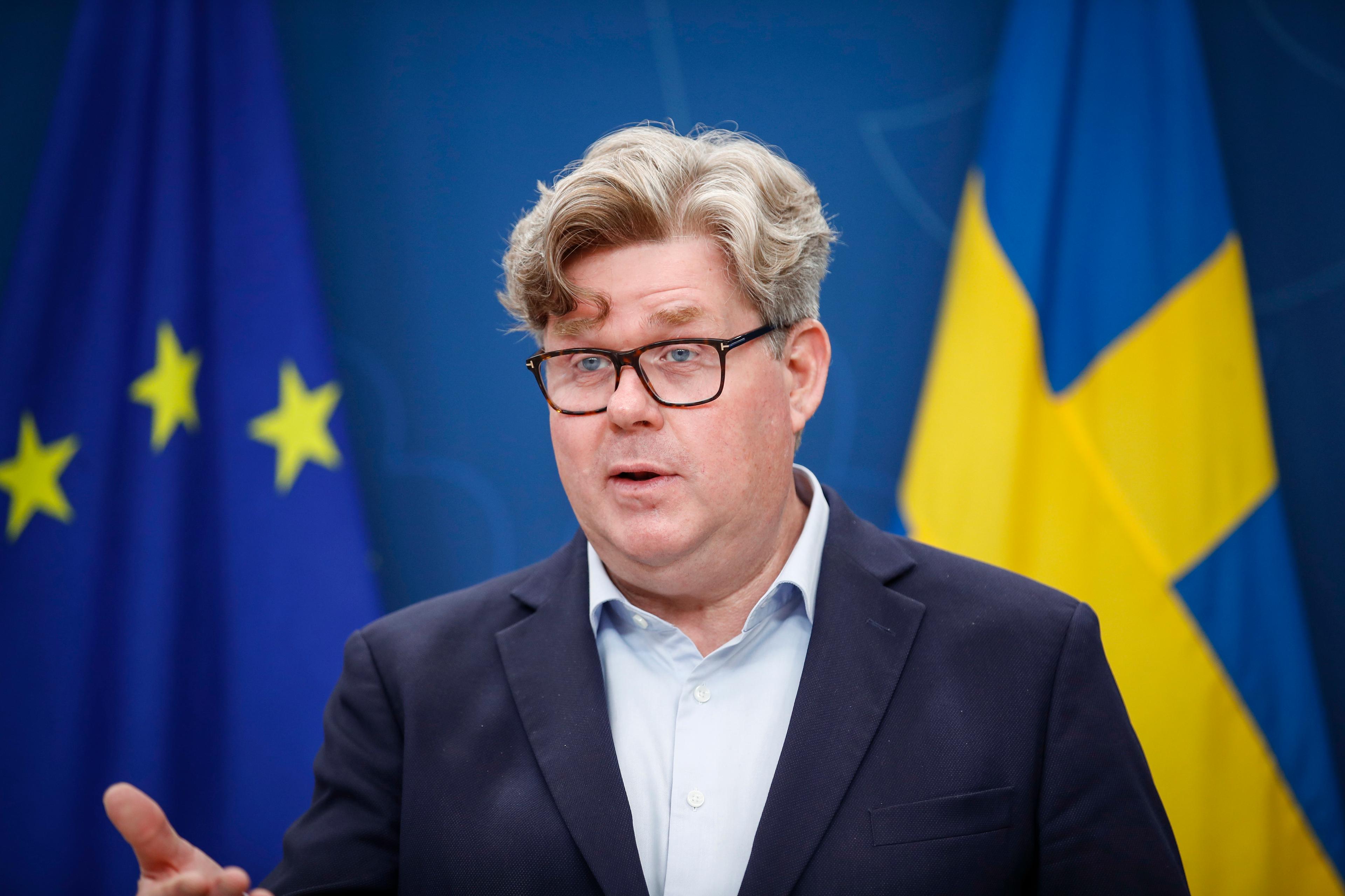 Justitieminister Gunnar Strömmer (M) tog på måndagen emot en utredning om skärpta regler för unga lagöverträdare. Arkivbild. Foto: Caisa Rasmussen/TT